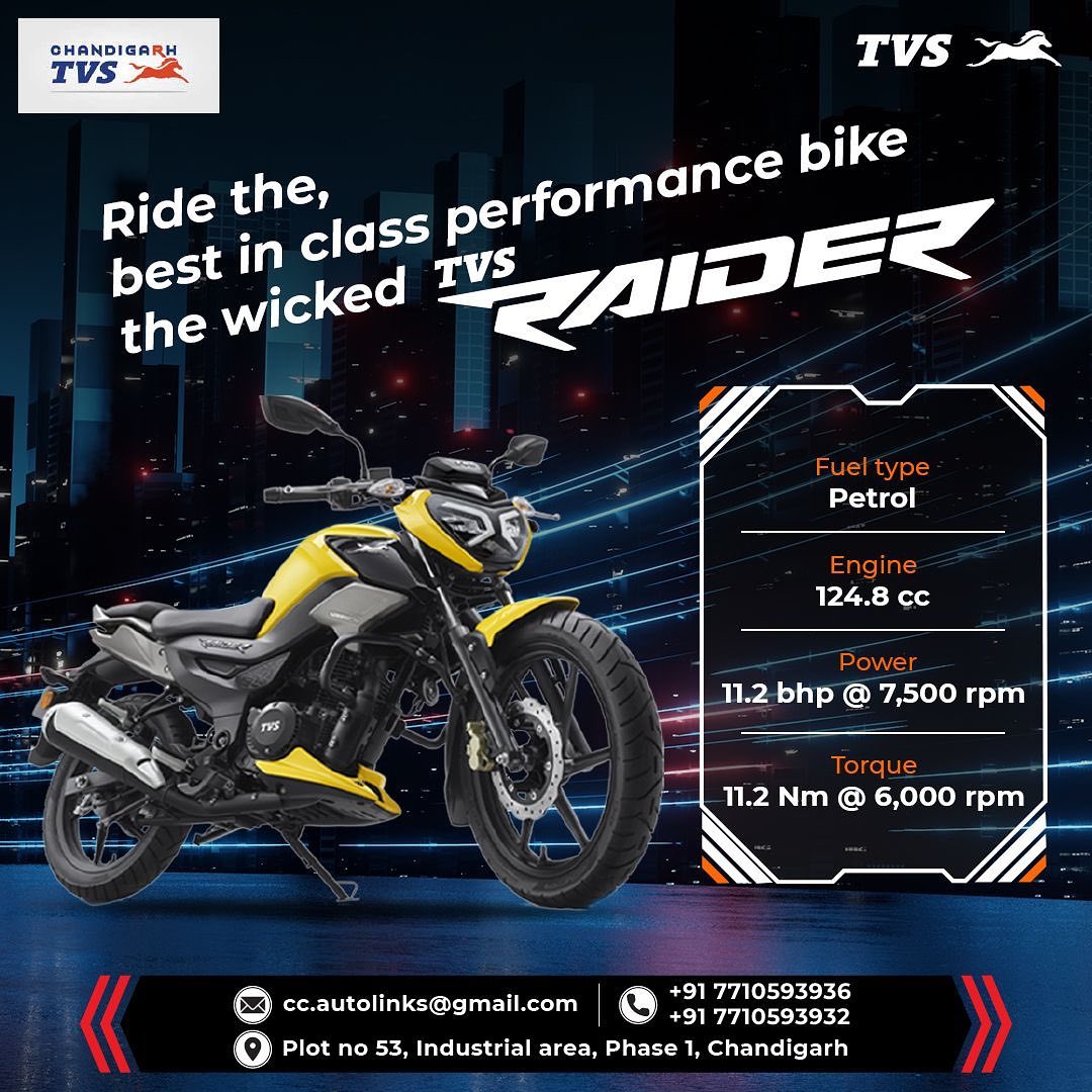 Chandigarh TVS - Bookings Open Now! Ride the high...