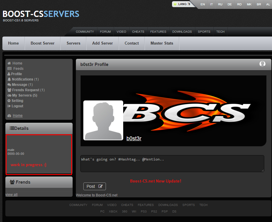 Boost CS Servers - Home