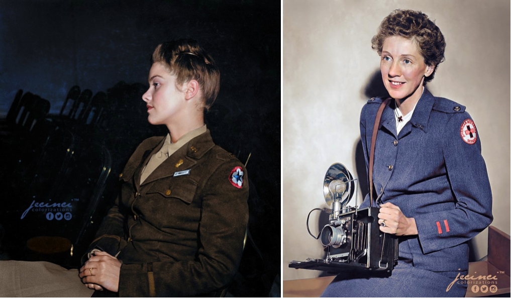 WW2 Colourised Photos - Lt. V. Rhodes of the Women's Army Auxiliary ...