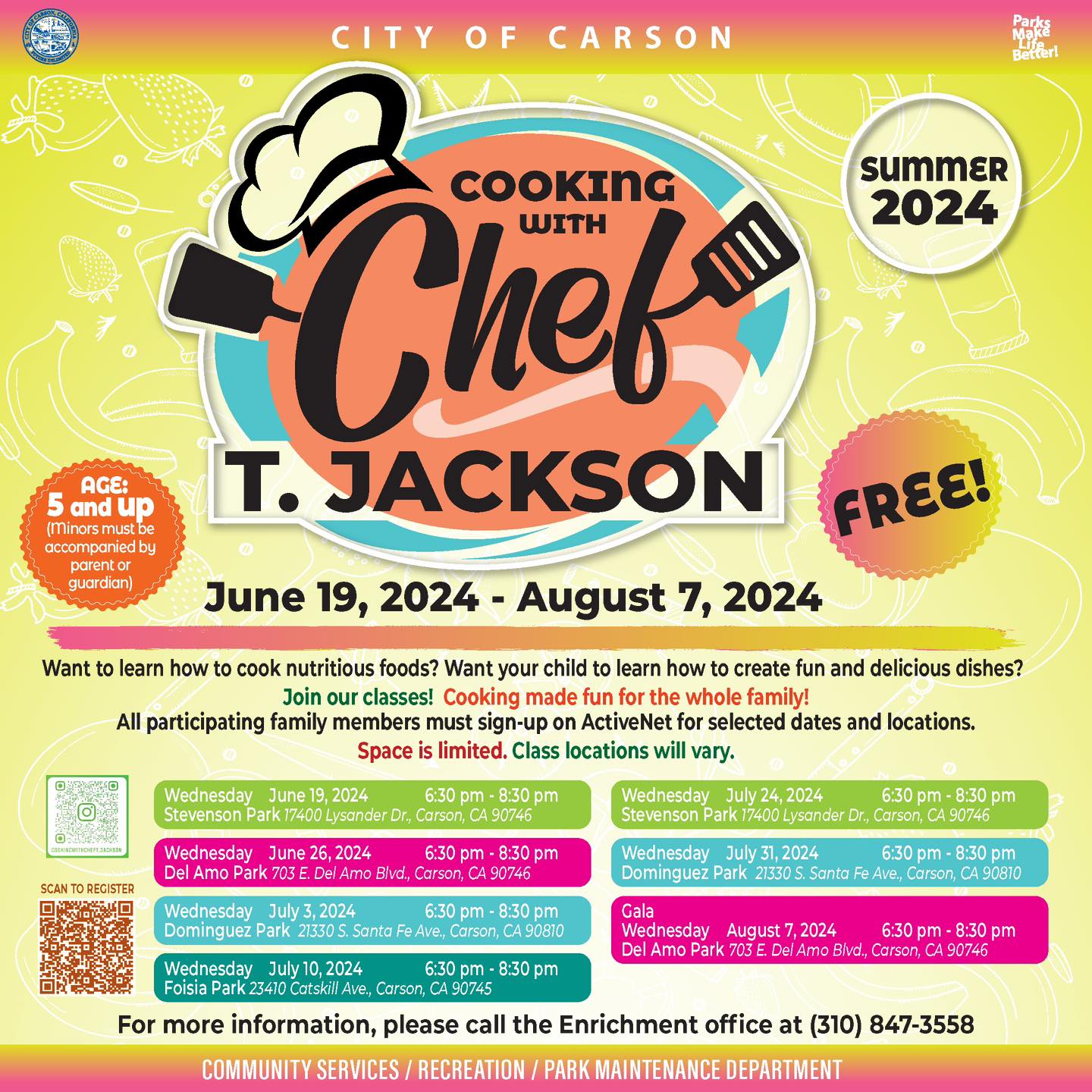Cook with Chef T Jackson this summer... - City of Carson, CA | Facebook