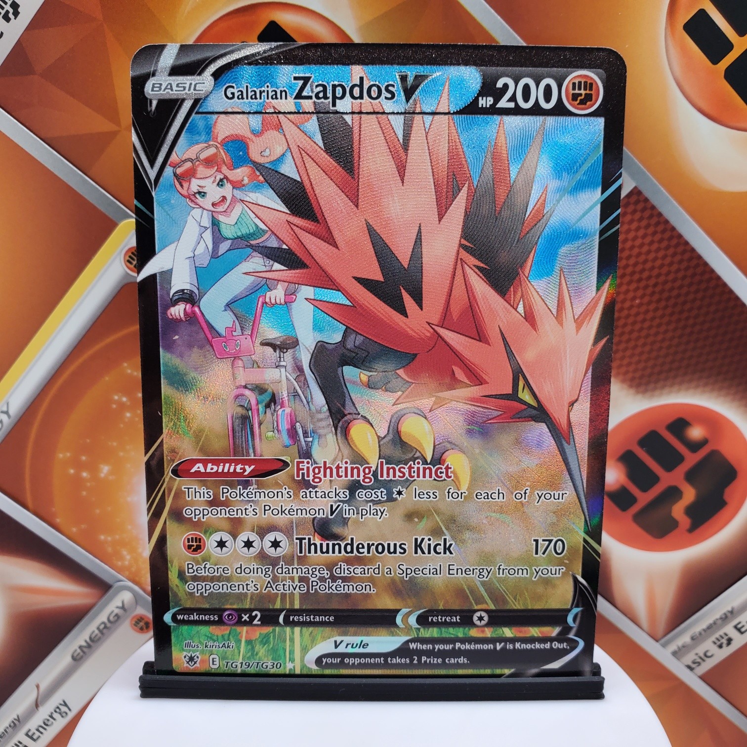 Galarian Zapdos V card from Astral Radiance set
