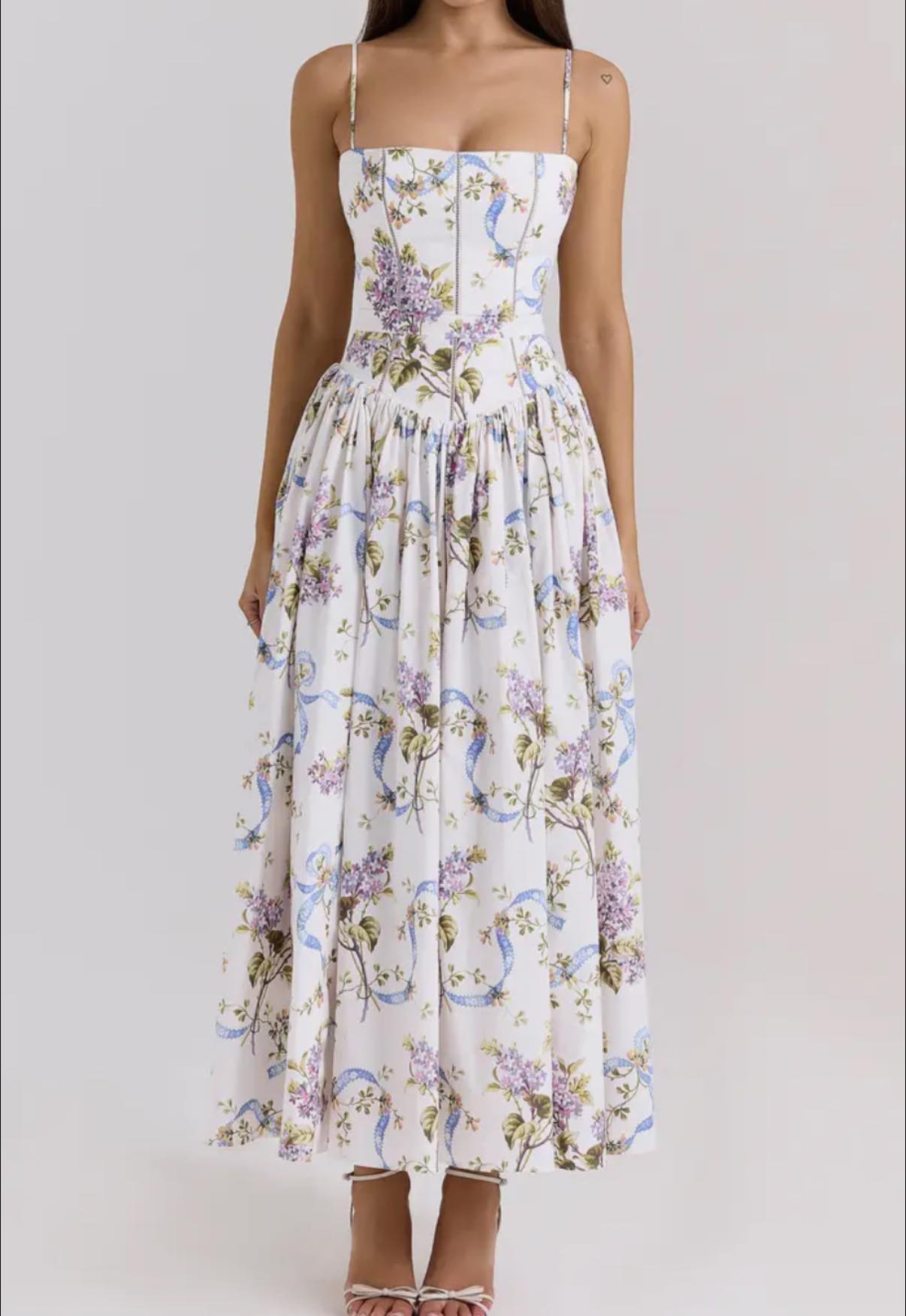 House of CB CESCA vintage cream floral maxi dress for sale - Size Small, $240 OBO