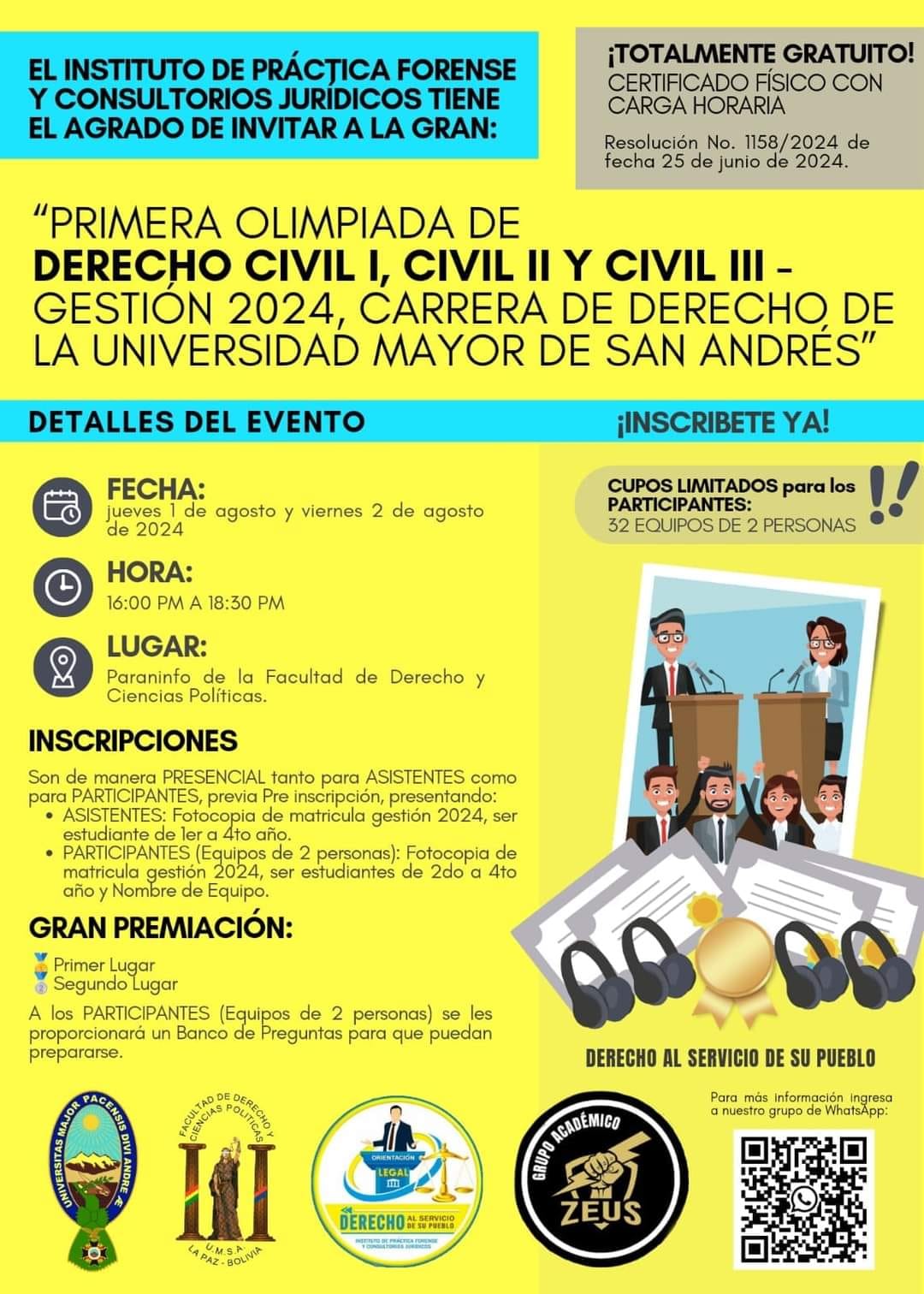 Carrera de Derecho - UMSA 2025