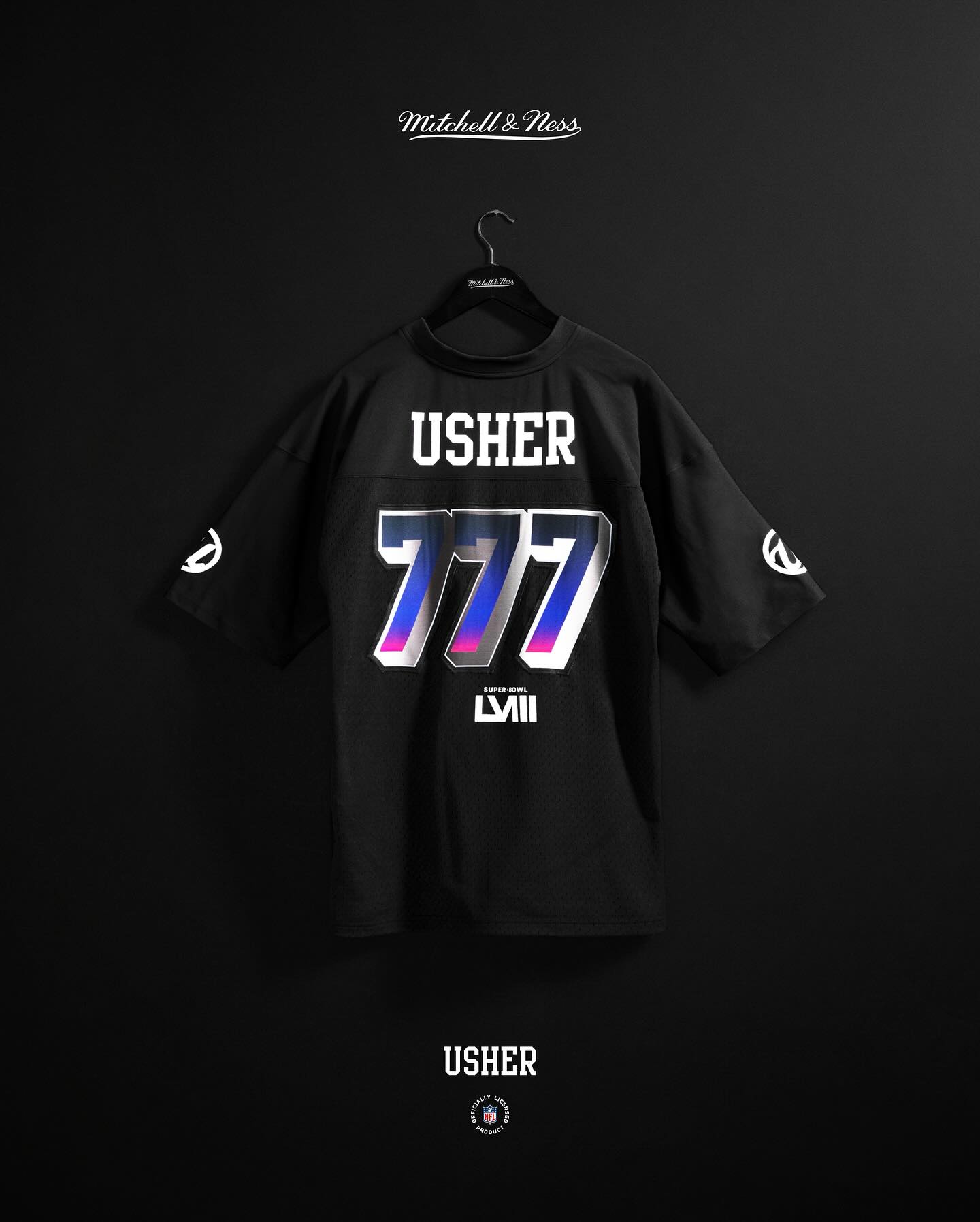 Usher x @MitchellandNess x @NFL for Super Bowl LVIII. Dropping 2 