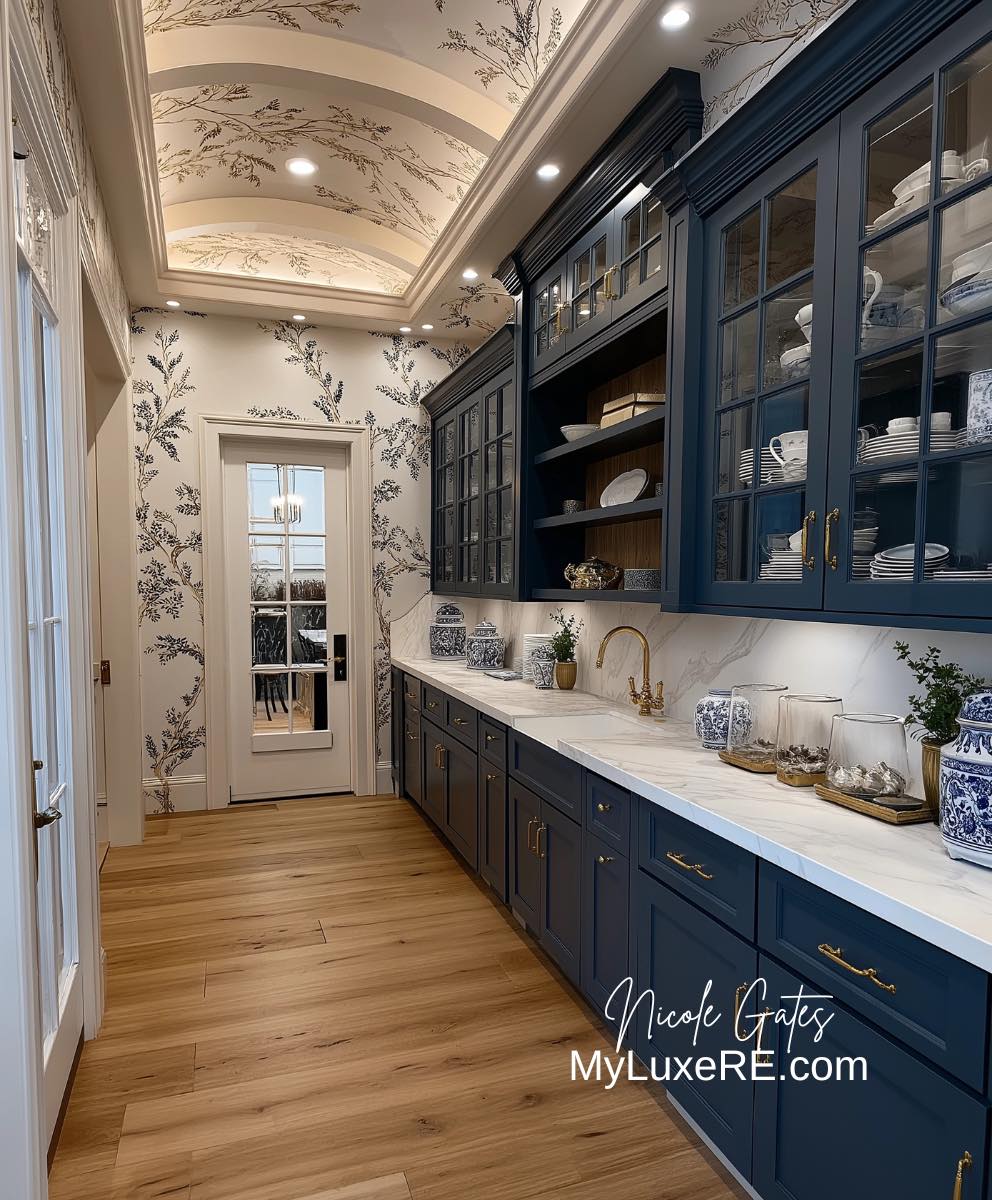 Nicole Gates - A navy blue butler pantry! I think I’m in... | Facebook