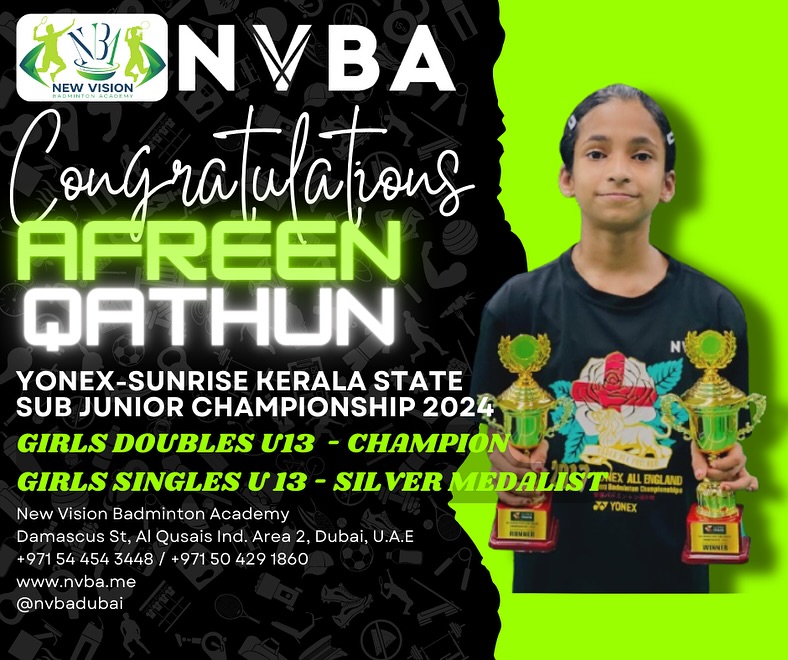 🎉🏸 Congratulations... - New Vision Badminton Academy - Dubai | Facebook