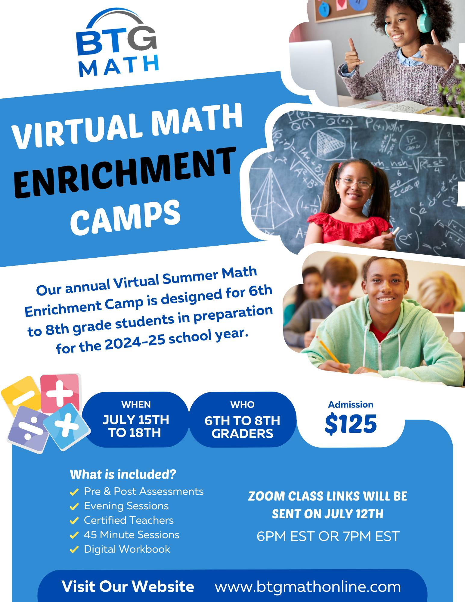 BTG Math - 📚 Our Summer Enrichment Camp is here to enrich... | Facebook