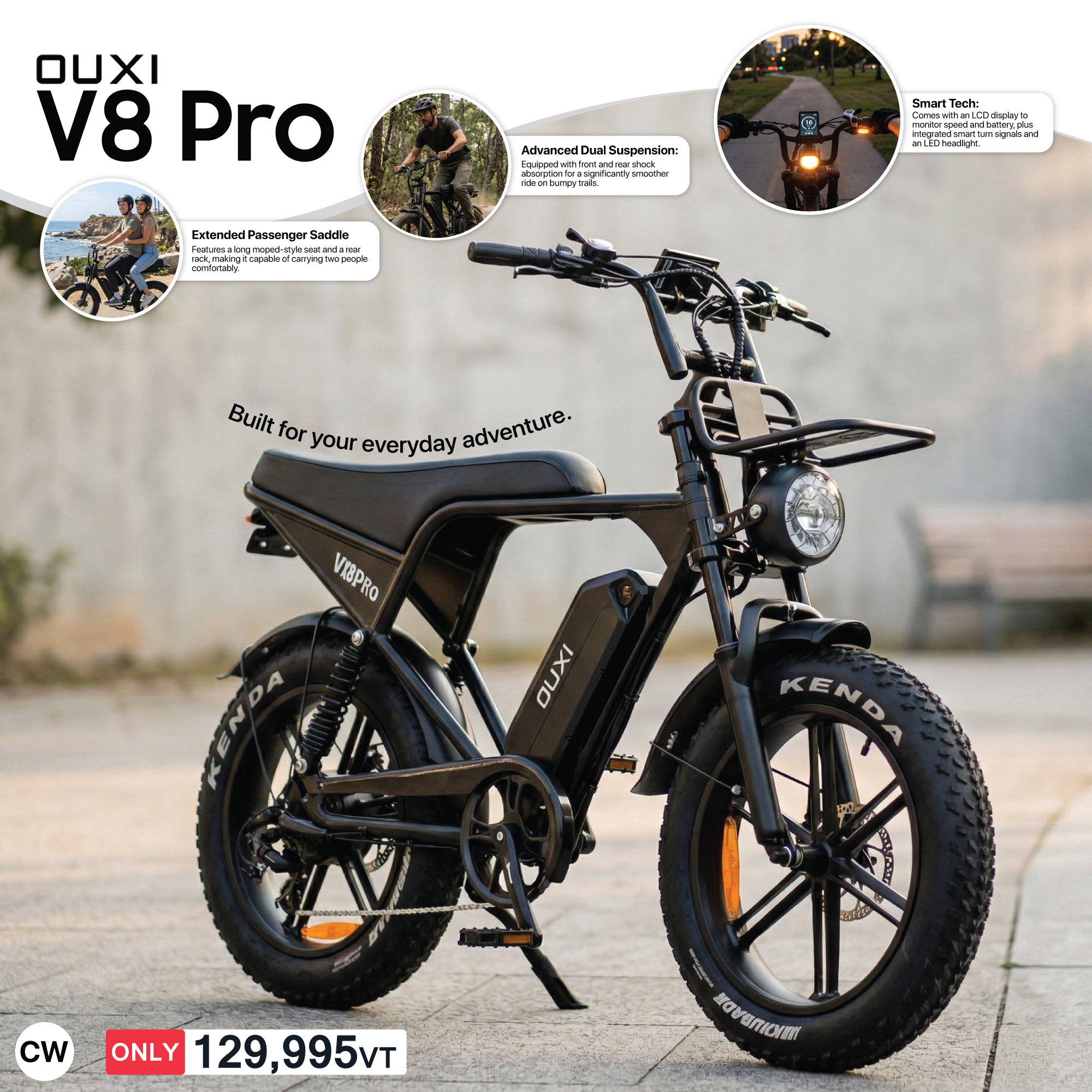 𝗢𝗨𝗫𝗜 𝗩𝟴 𝗣𝗿𝗼 ⚡🚲 Built for your everyday adventure