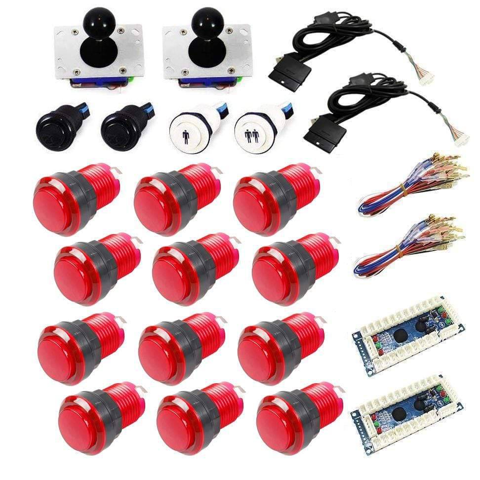 DIY - 😍 Illuminated USB Arcade Kit (for PC/PS3/MAME) - Red/Red 😍 by DIY ...