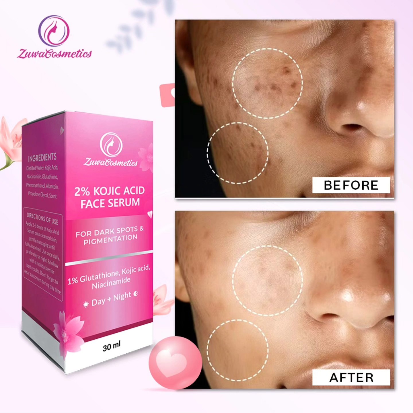 kojic acid glutathione serum 3% Face – Dermacure Lanthome Glutathione with Kojic Acid