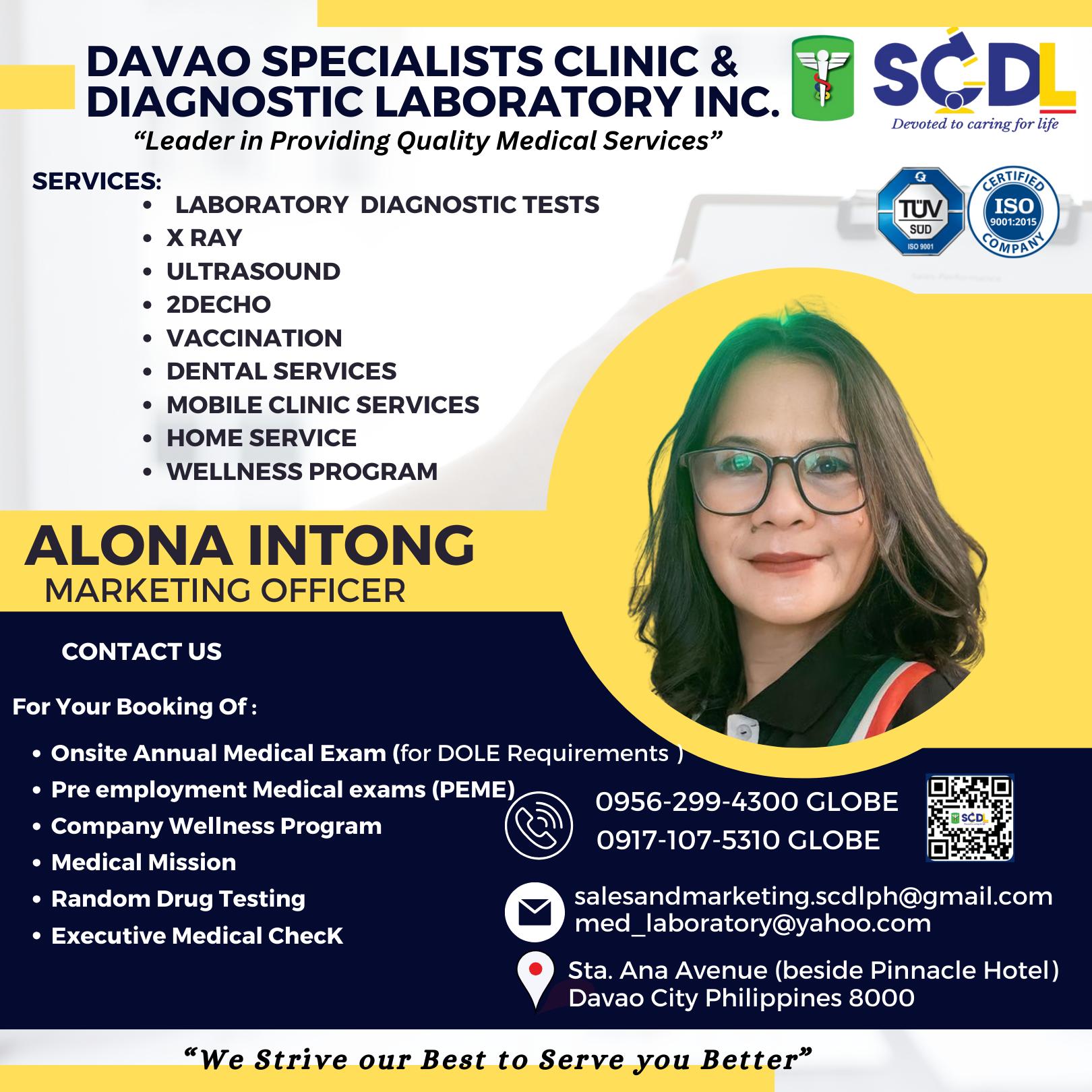 Davao Specialists and Diagnostic Laboratory SCDL davao branch | Davao City