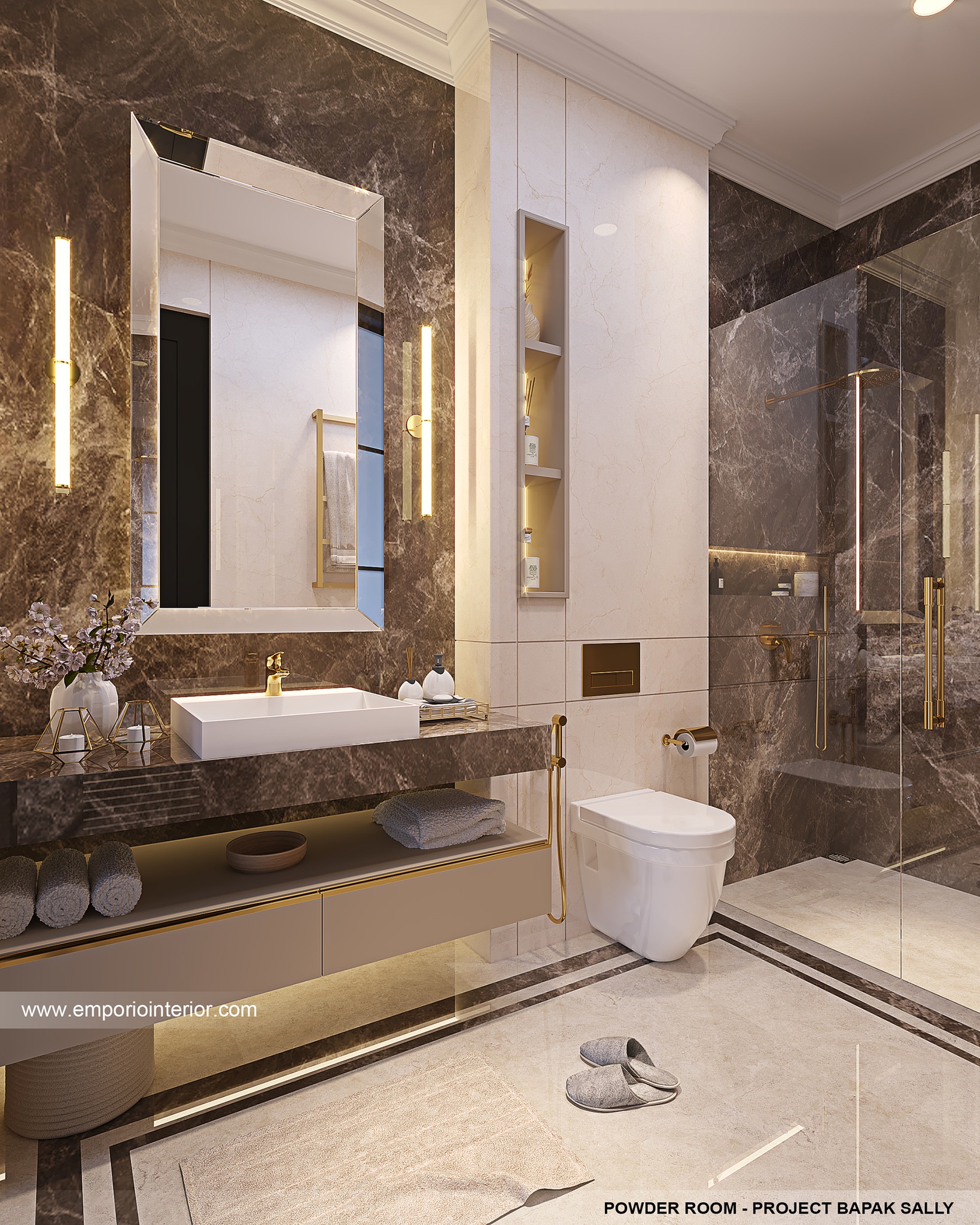 DESAIN INTERIOR POWDER ROOM RUMAH BAPAK... - Emporio Interior