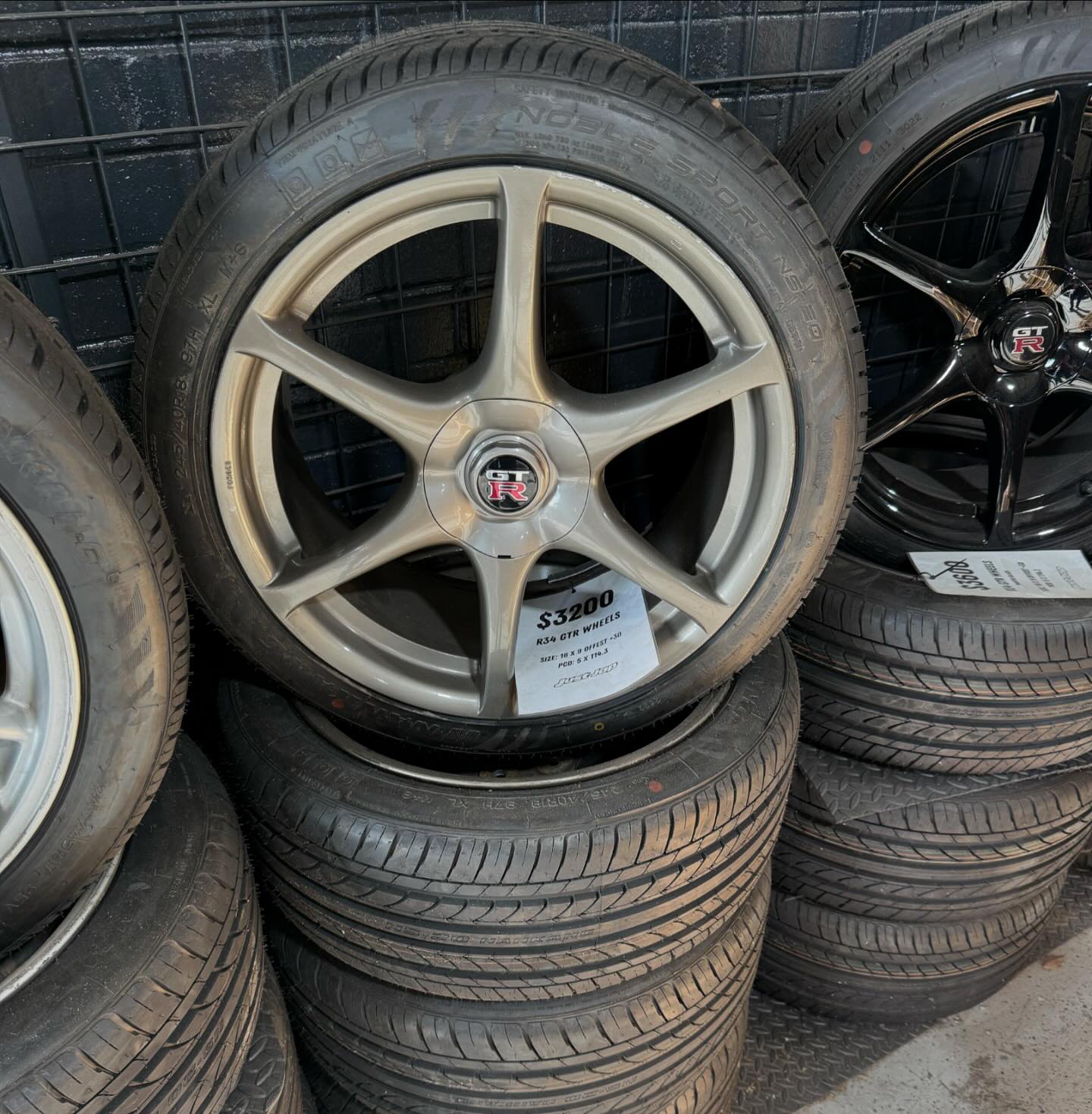 JustJap - R34 Gtr wheels with new tyres factory size on special $2800 # ...