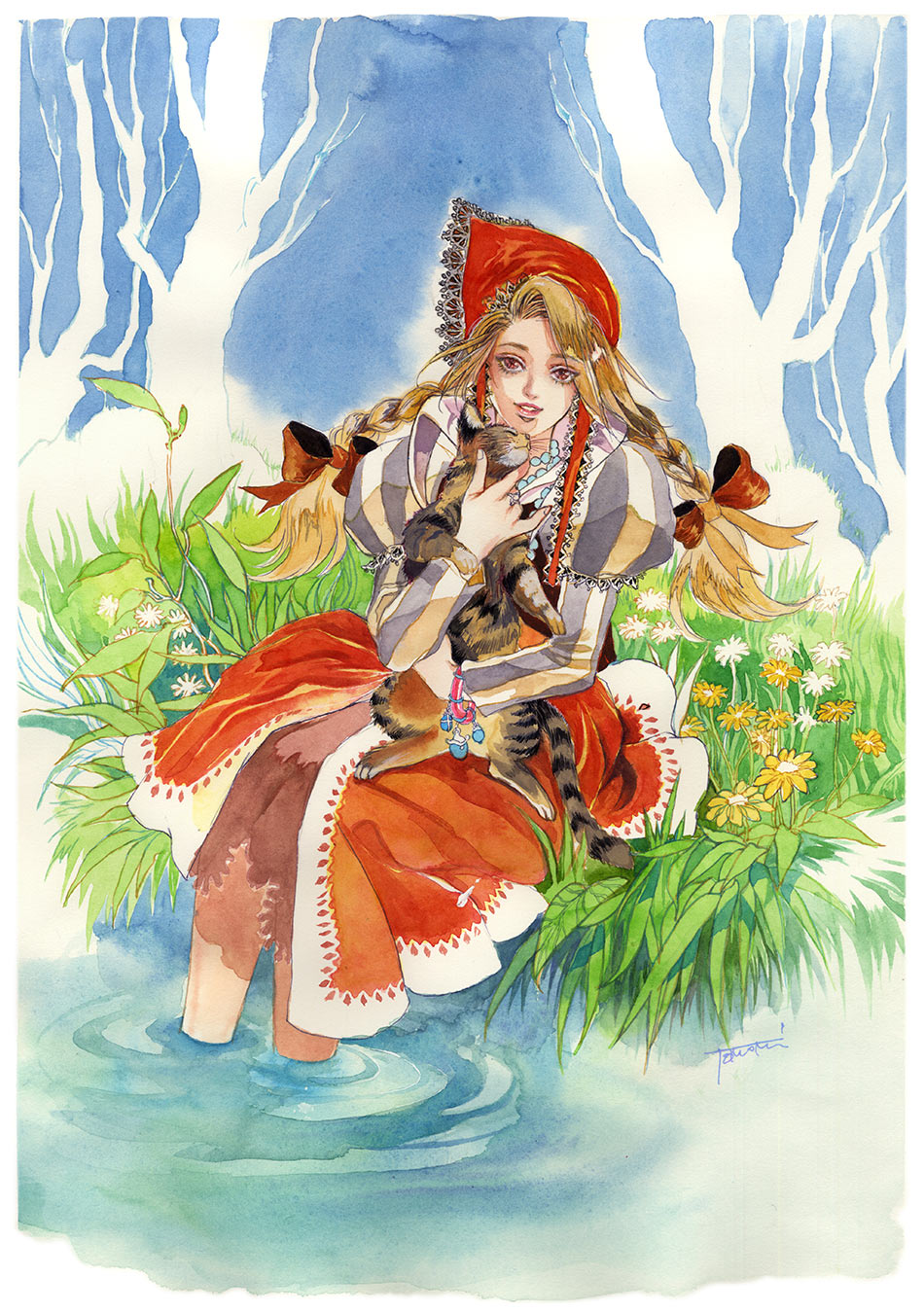 Saga Frontier 2 character illustrations by Tomomi Kobayashi