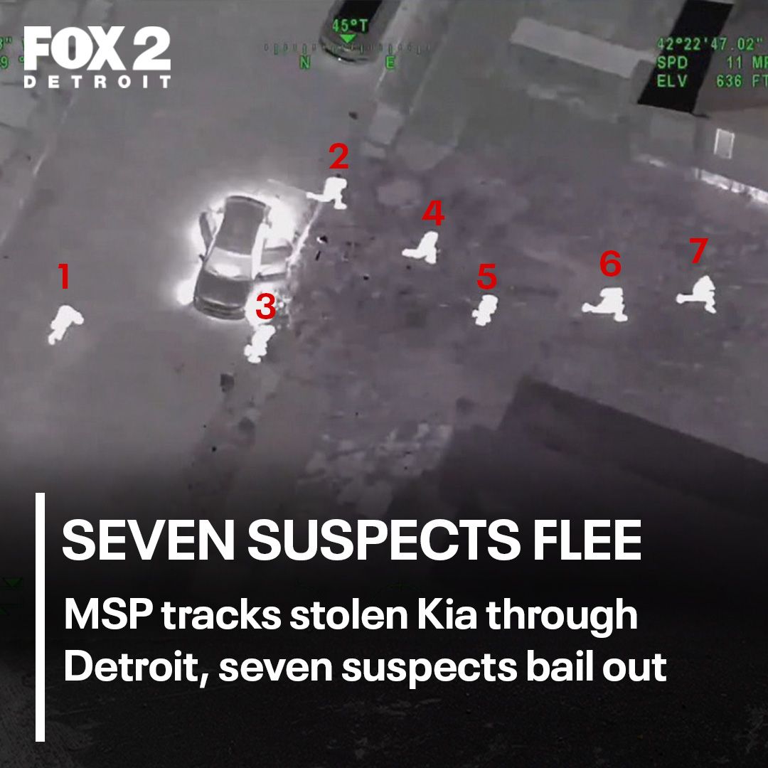 FOX 2 Detroit - WILD VIDEO: 7 suspects climb through...