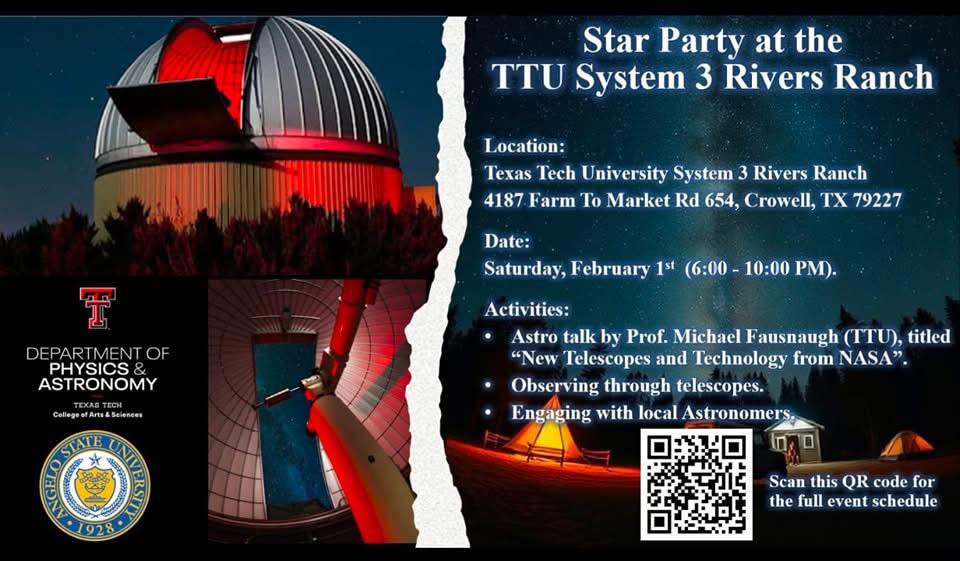 Quanah - ⭐️ First Star Party of the year at the TTUS - 3 Rivers Ranch ...