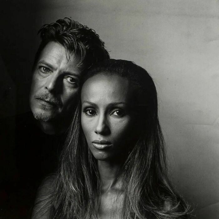 David Bowie and his wife Iman [1996] 🖤🧡