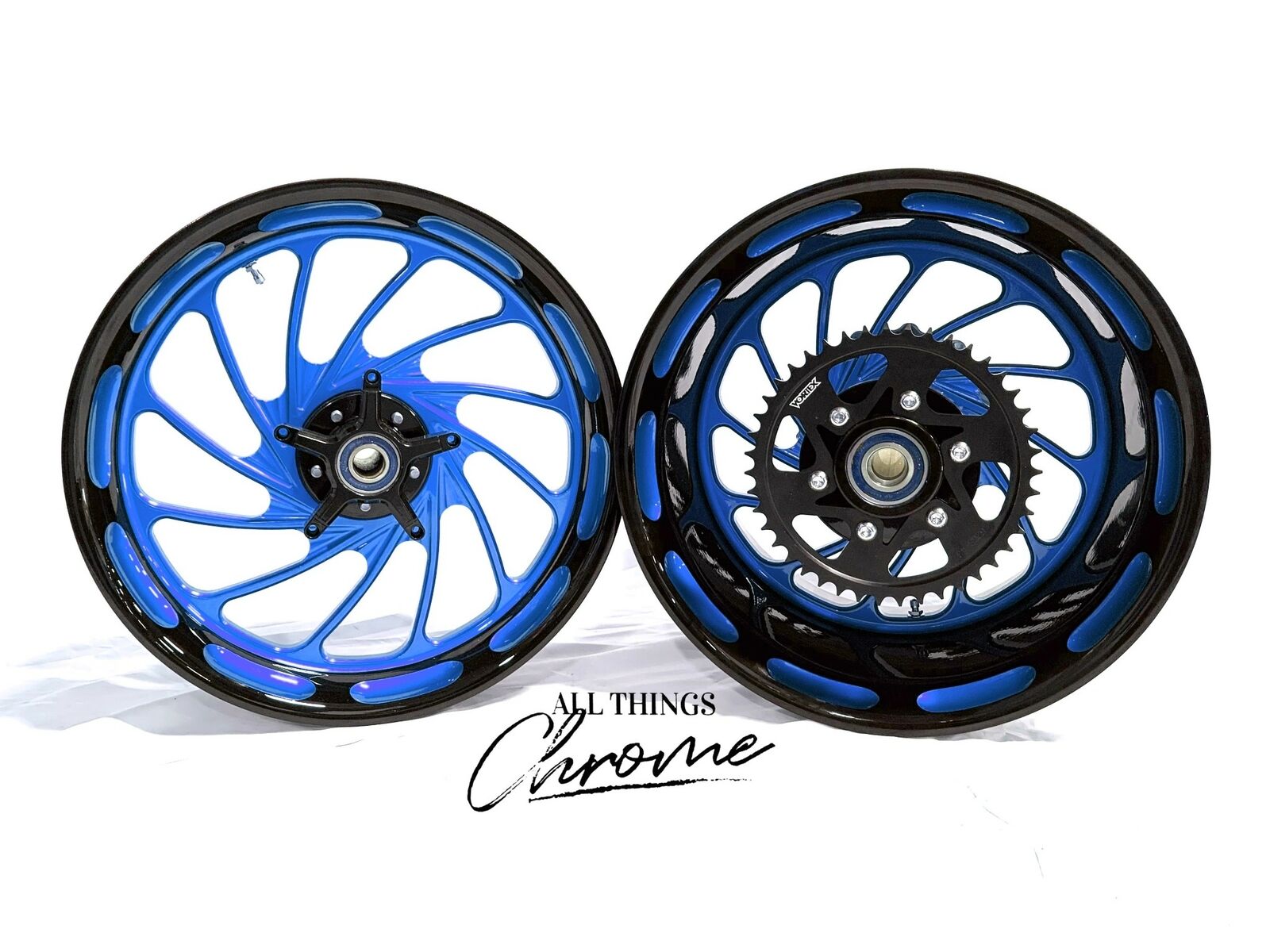 All - HAYABUSA STOCK SIZE BLACK AND CANDY BLUE TURBO WHEELS 2022-2024 ...