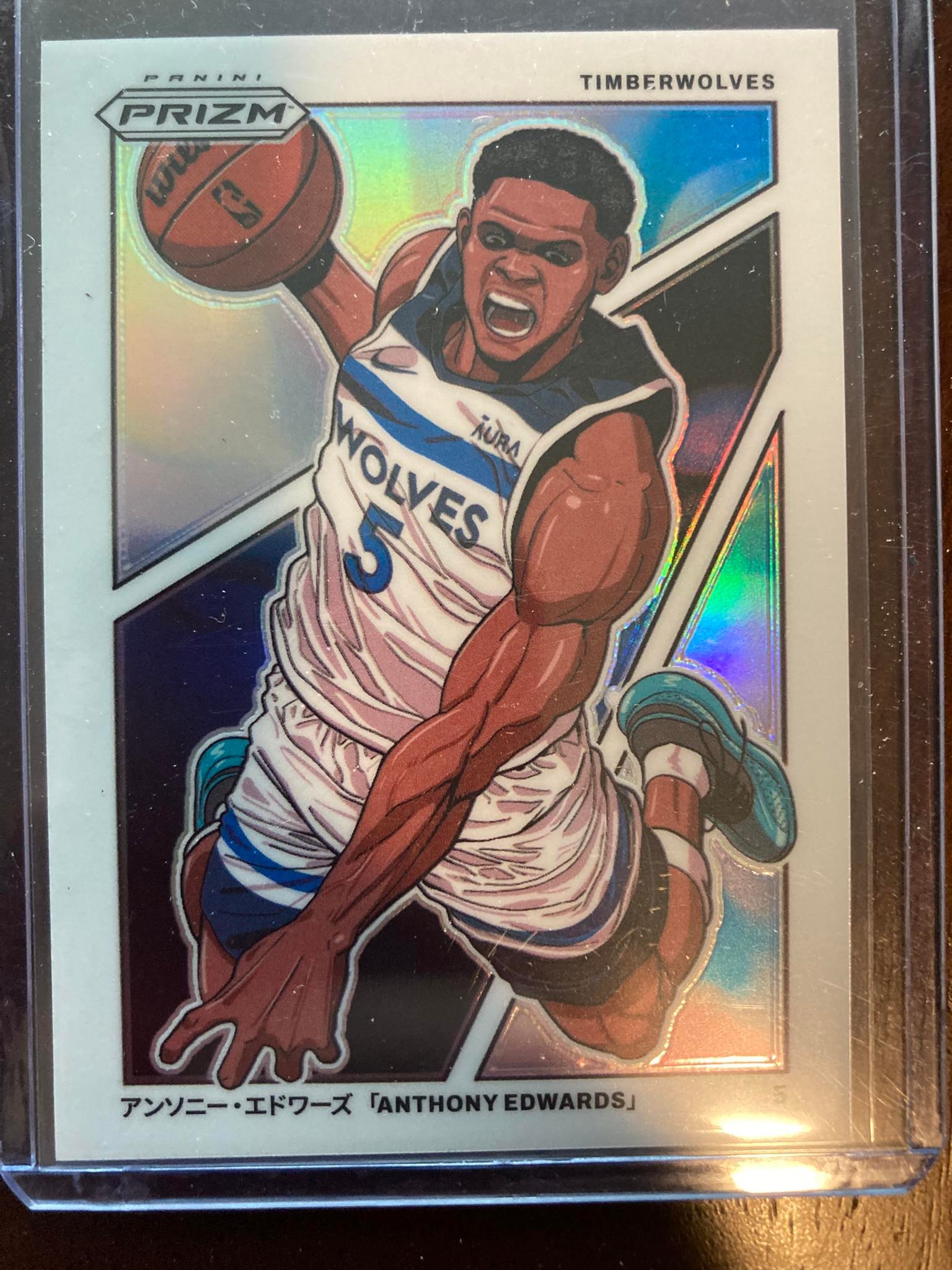 Racked a Timberwolves Anthony Edwards Prizm card