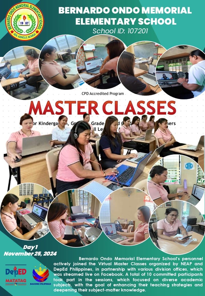 Day 1 of Master Classes Mid-Year INSET 2024 of Bernardo Ondo Memorial ...