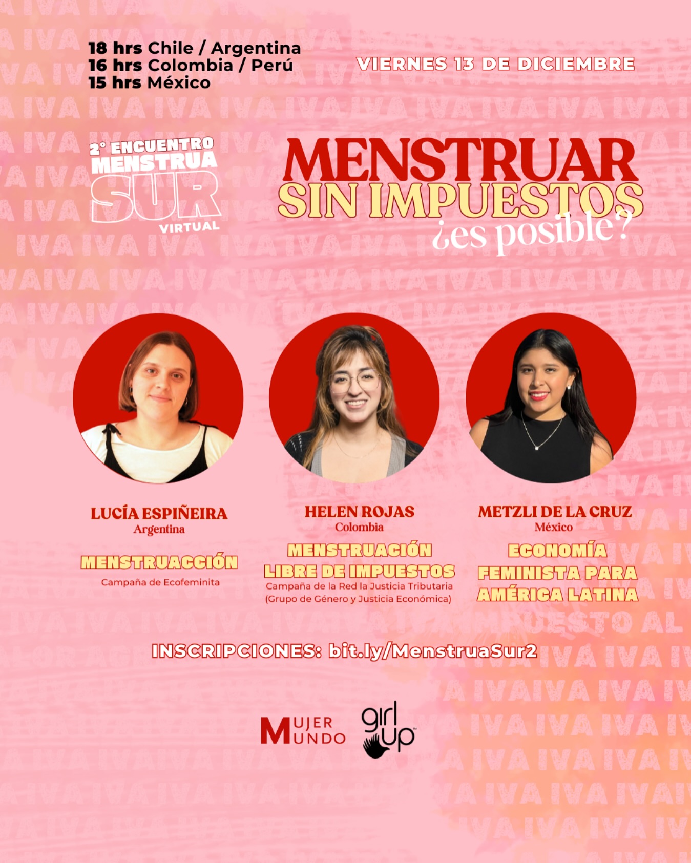 Girl Up América Latina - 🩸‼️INSCRIBETE EN bit.ly/MenstruaSur2 Te ...