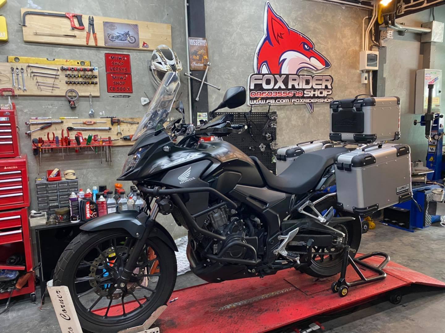 Fox Rider Shop - 🦊 CB500x จากพระราม 2 เข้ามาติดตั้งของแต่ง... | Facebook