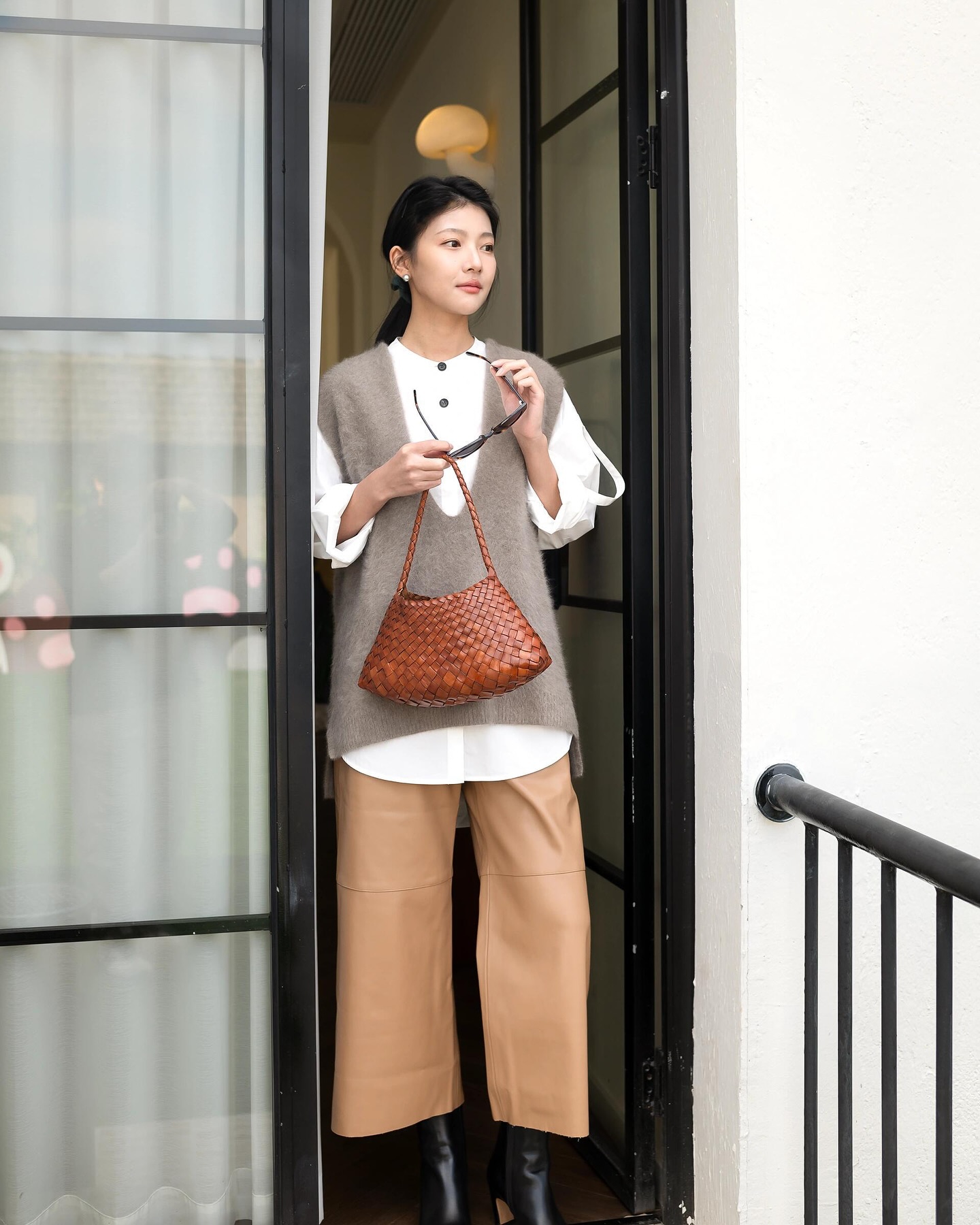 Deer wearing our Rosanna bag by Dragon Diffusion—we love how she 
