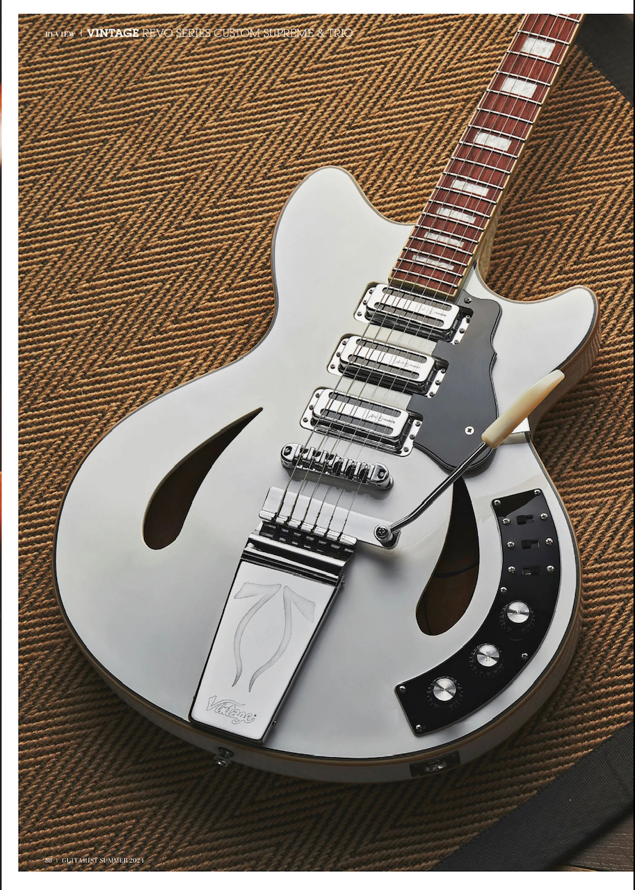 Vintage Revo Trio Arctic White electric guitar
