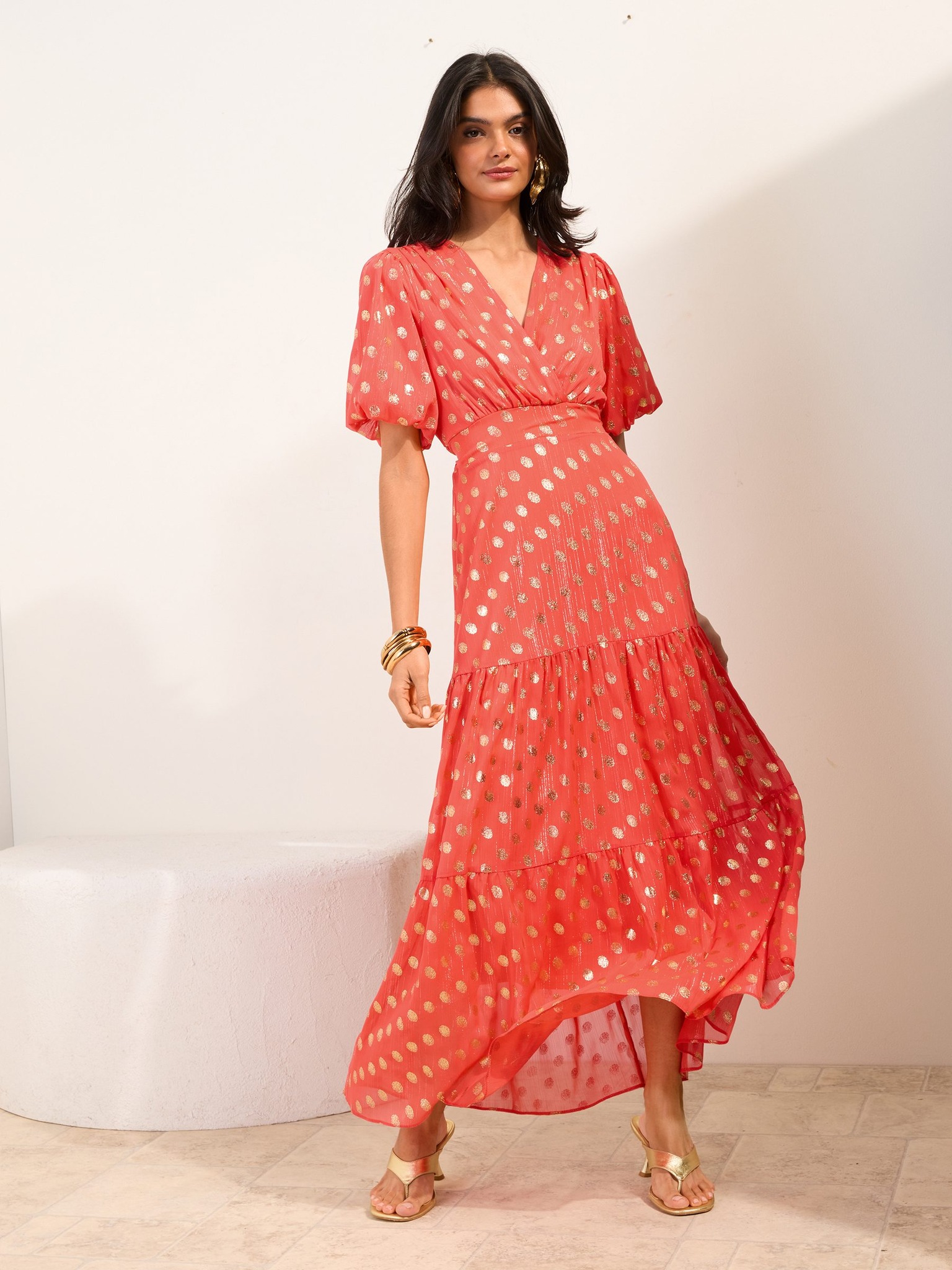 chinese dress ladies RENT Friends Like These Halter Neck Tiered Maxi (RRP 52)