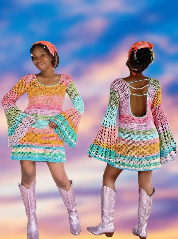 crochet flowy dress pattern What are patterns and yarns? Mother Of The Bride