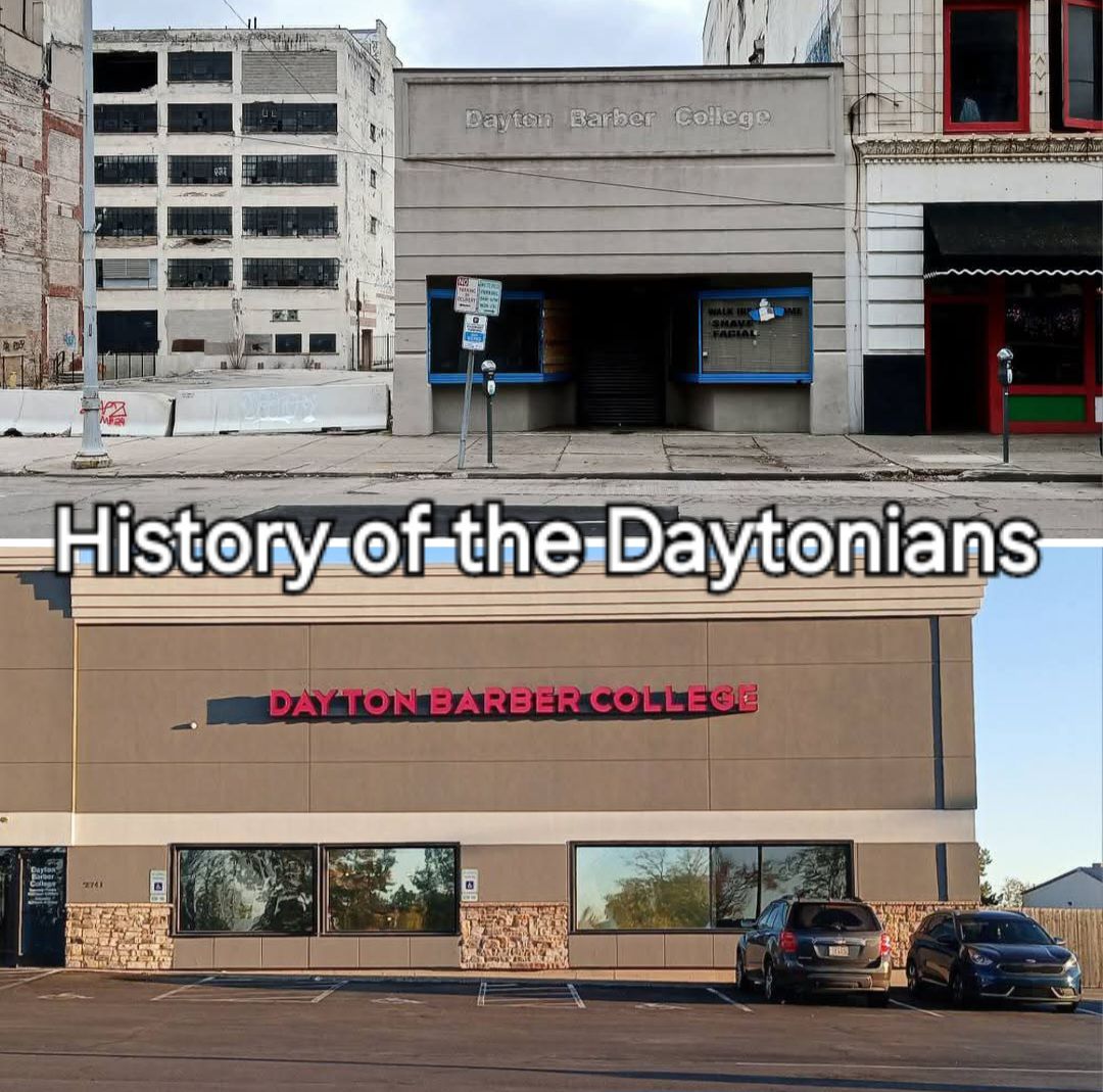 Dayton Barber College then and now