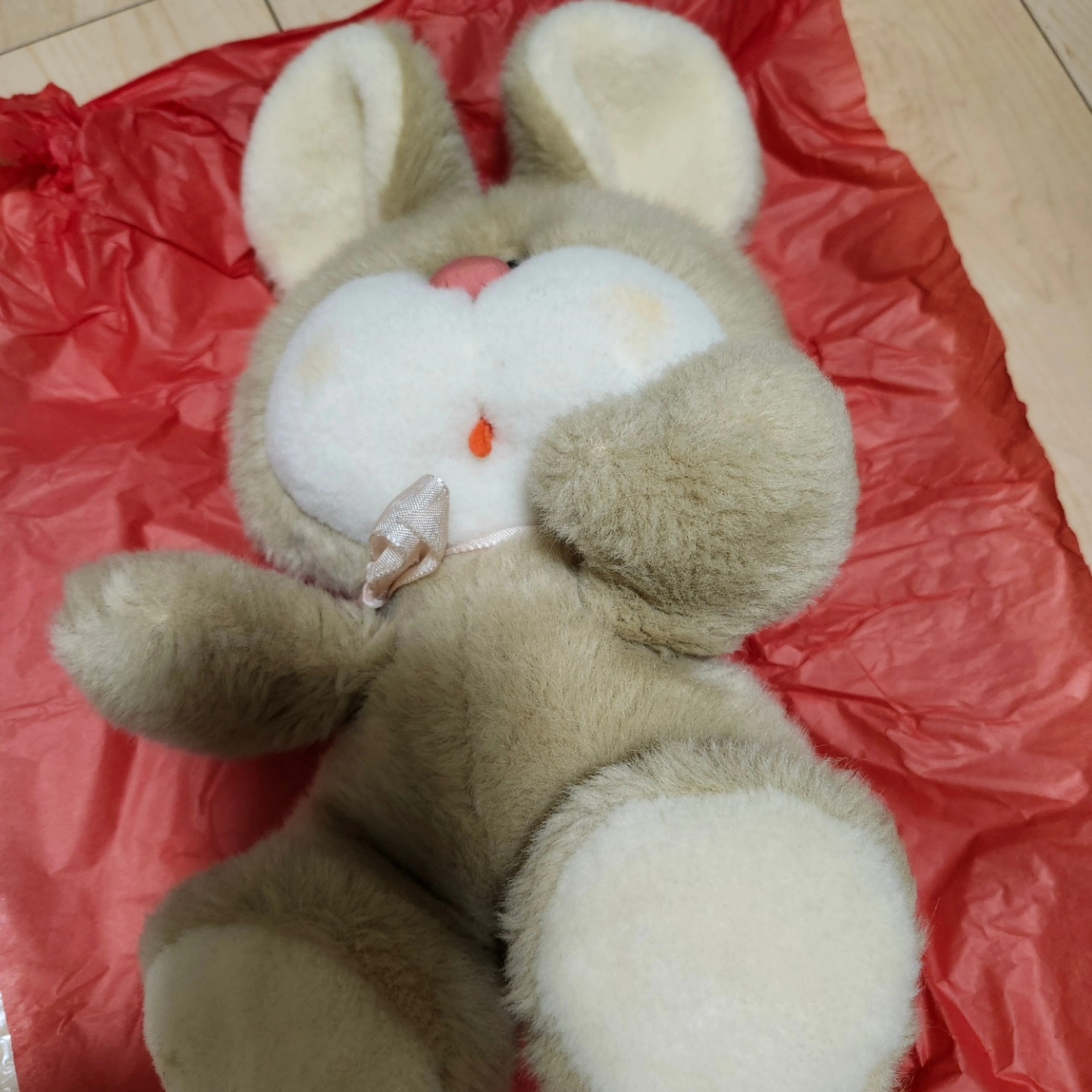 【当時物】オオイケ ひだまりのうららちゃん うさぎ ぬいぐるみ from keity) 昭和レトロ オオイケ ひだまりのうららちゃん うさぎ