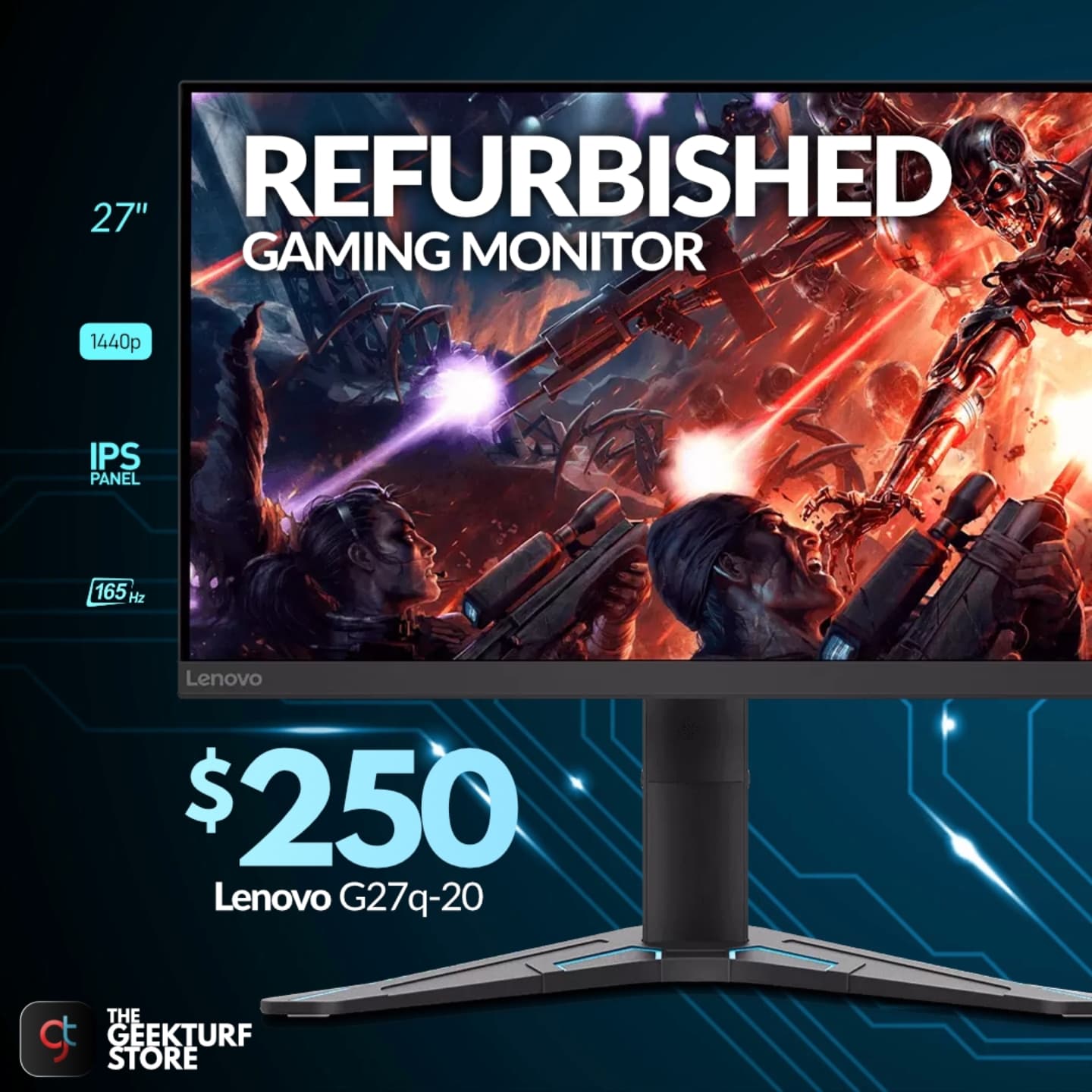 We have a refurbished gaming monitor and an Android tablet demo 