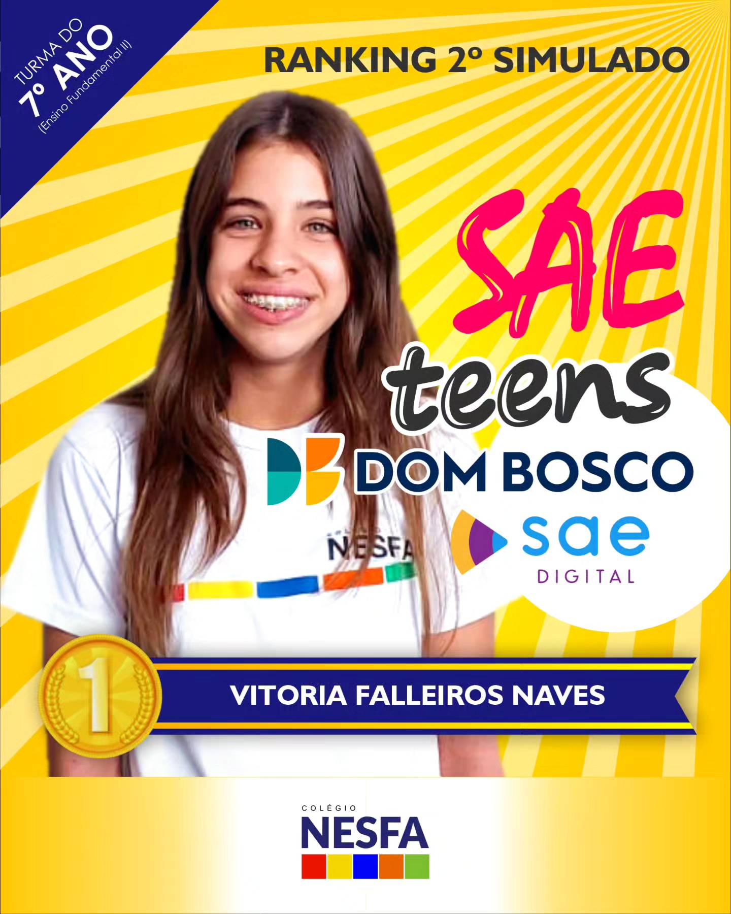 Colégio NESFA - 🏆 Ranking do 2º Simulado Desafio SAE Teens...