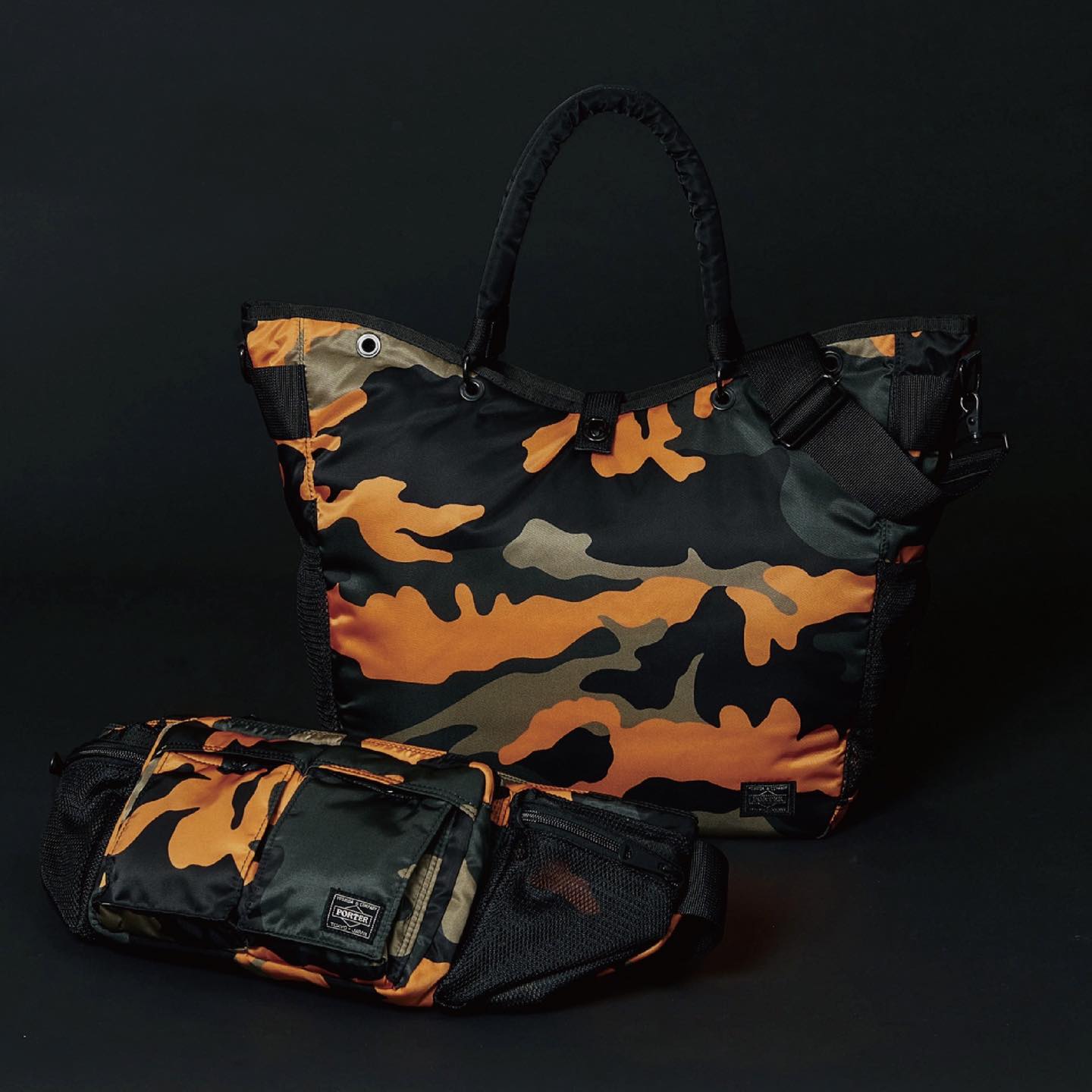PORTER/PS CAMO 2WAY TOTE BAG ウッドランドオレンジ ポーターバッグ 
