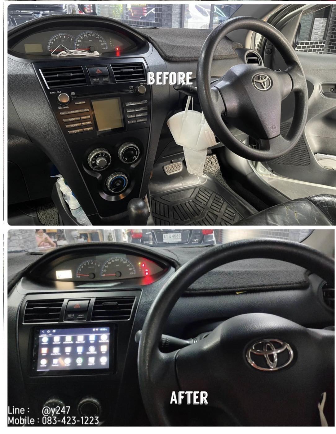 🚗 Toyota Vios Gen2 🚗 ติดตั้งจอ Android 7นิ้ว 📌– CPU Quadcore/Octa Core