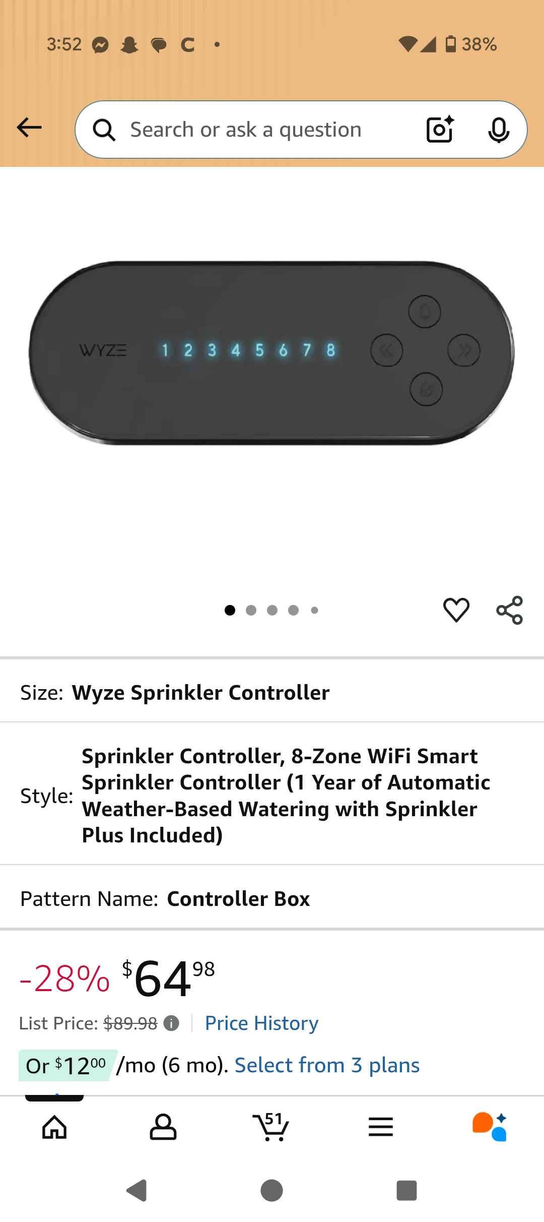 Wyze WSPRK1 Smart Controller, Smart Sprinkler Timer with EPA Watersense ...