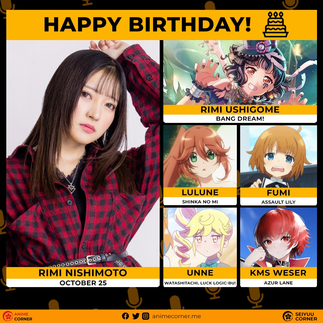 Seiyuu Corner - Happy 30th birthday to Rimi Nishimoto! | Facebook