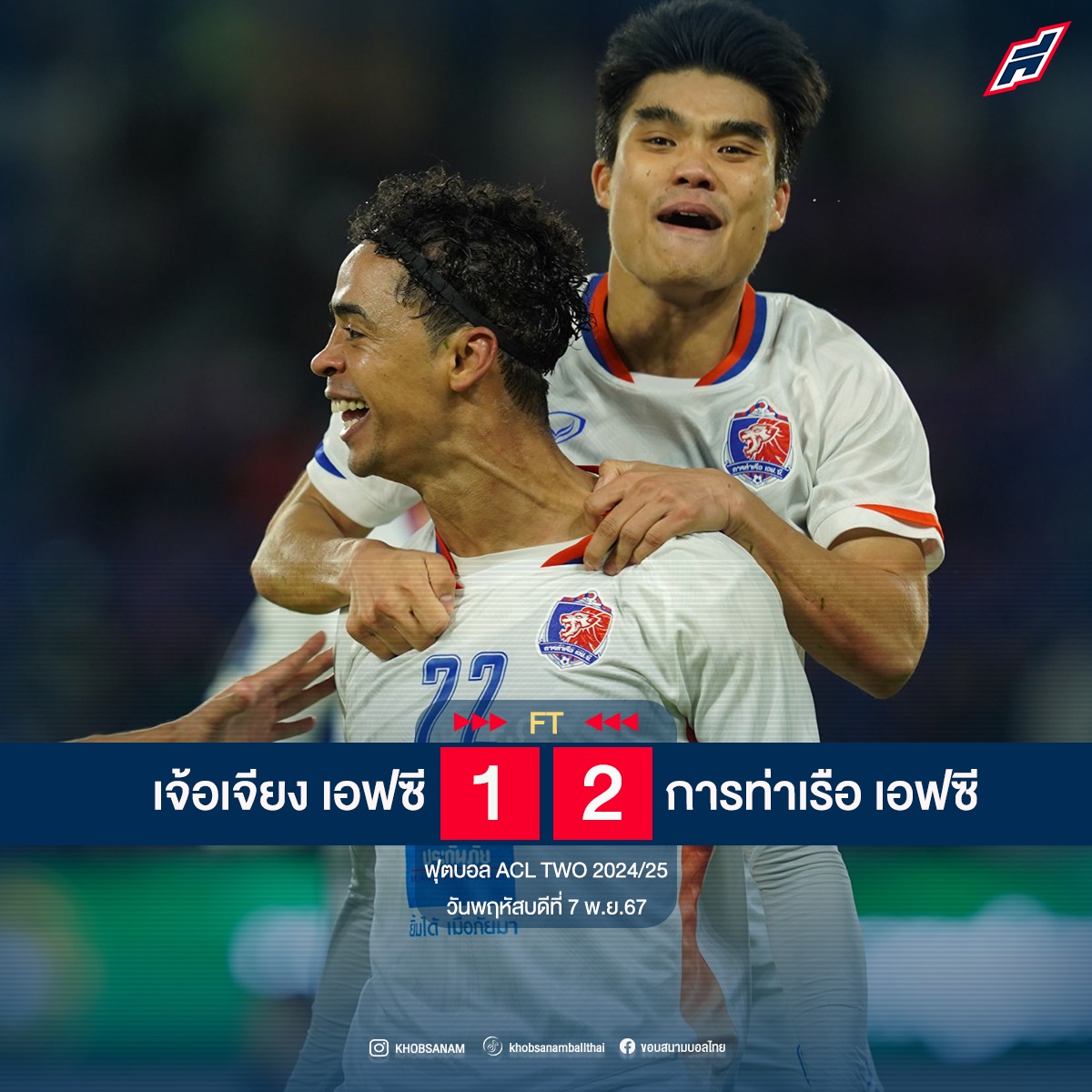 ขอบสนามบอลไทย - 🏆⚽️ฟุตบอล ACL TWO 2024/25 (รอบแรก กลุ่ม F)...