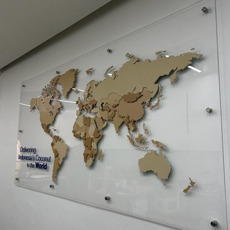 Ek - Customised magnetic world map for Kara. #ekcheong #signage # ...