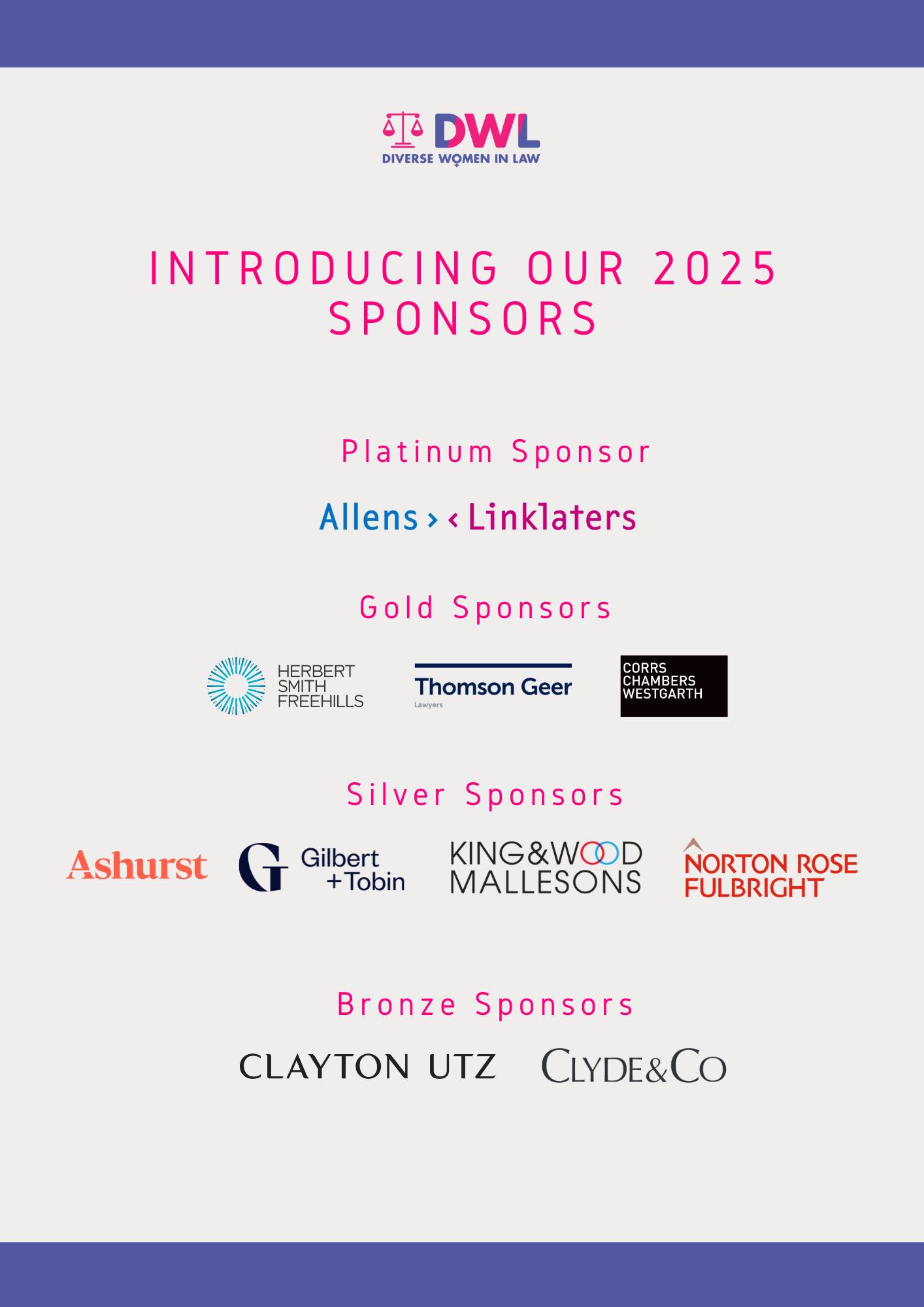 Diverse - DWL'S 2025 SPONSORS DWL is proud to announce our corporate ...