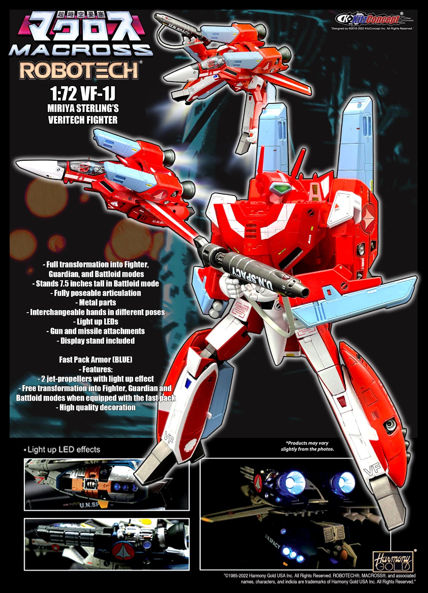 The KitzConcept Super Deformed VF-1J With Fastpack Armor Is Now