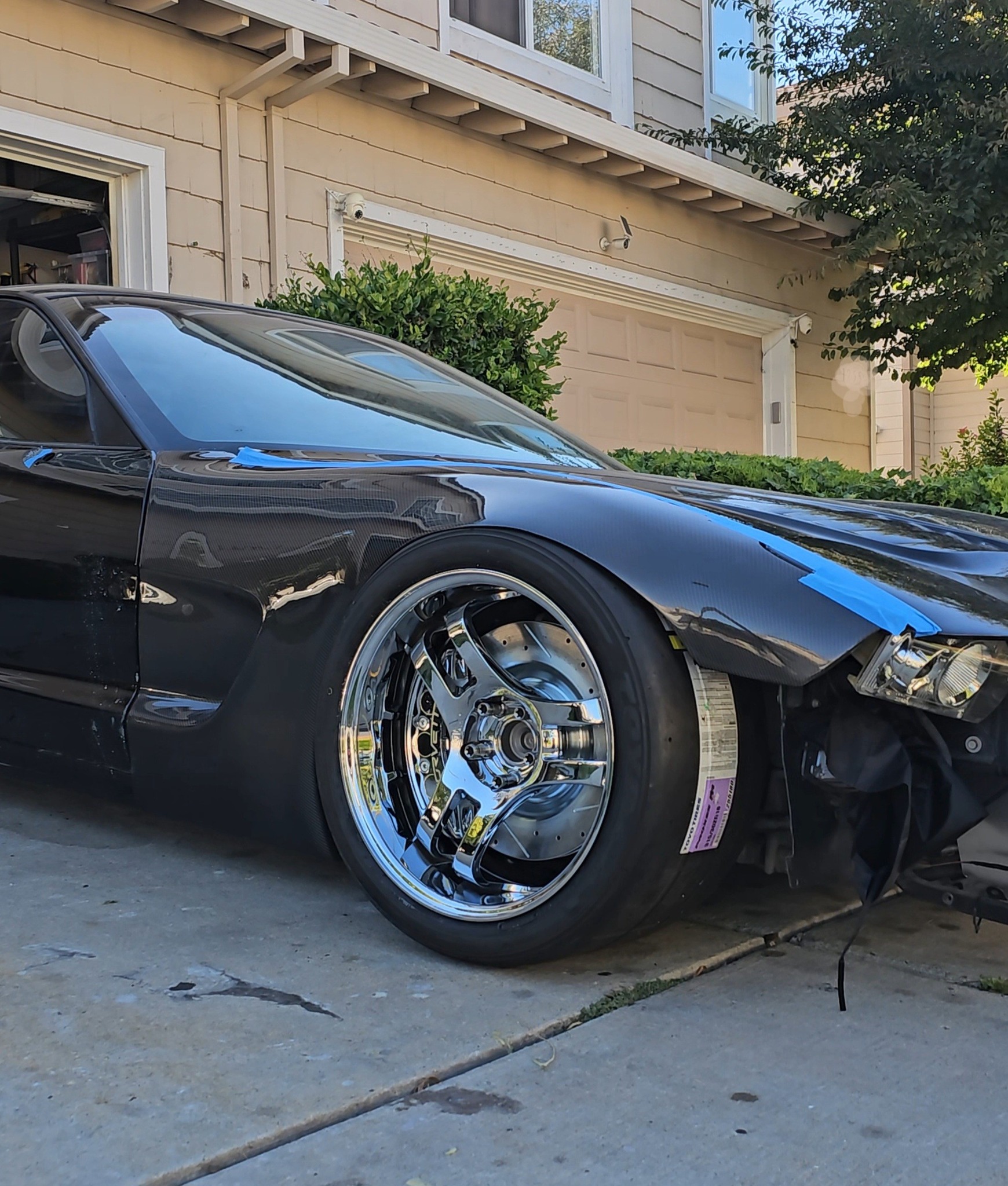 3.5″ Extra Wide Fender Flares – Wheel Arch Body Kit For Chevrolet Corvette, PU Black
