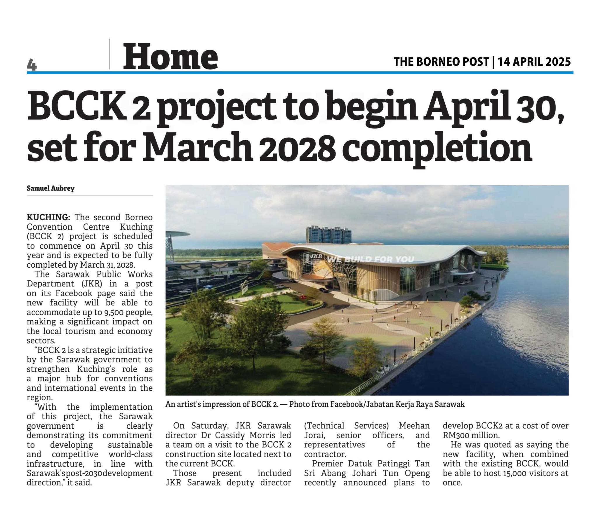 Sarawak First - BCCK 2 project to begin April 30, set for... | Facebook