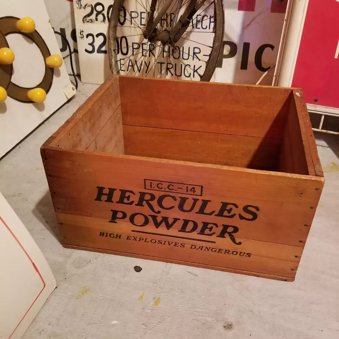 Vintage Hercules powder explosive crate for sale