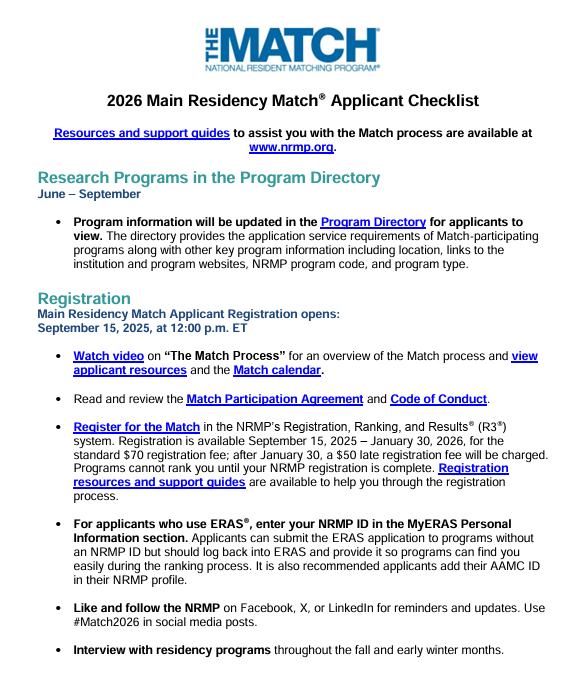 National Resident Matching Program | Washington D.C. DC