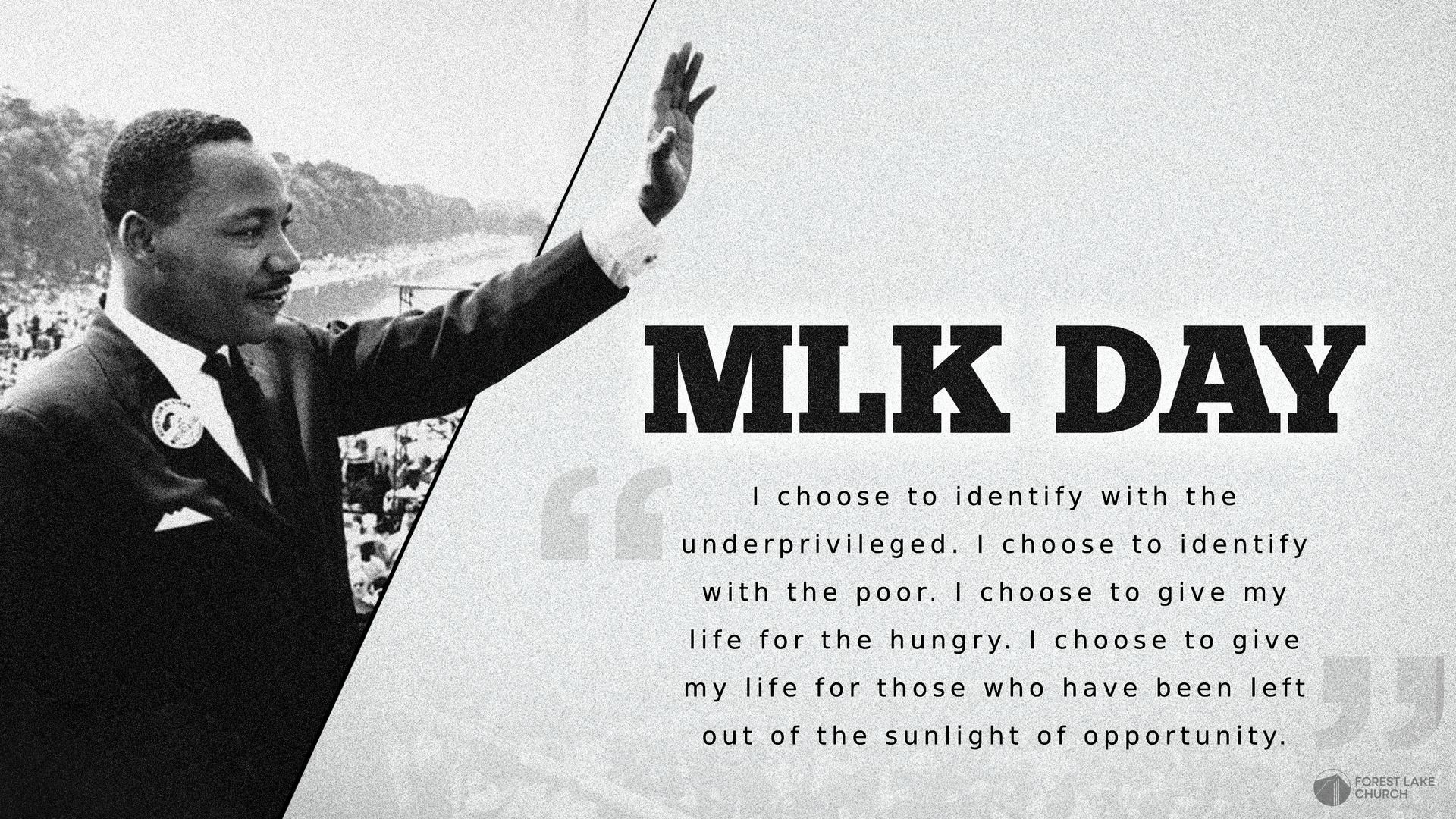 Forest - Are we following Dr. King's example of honoring Jesus by ...