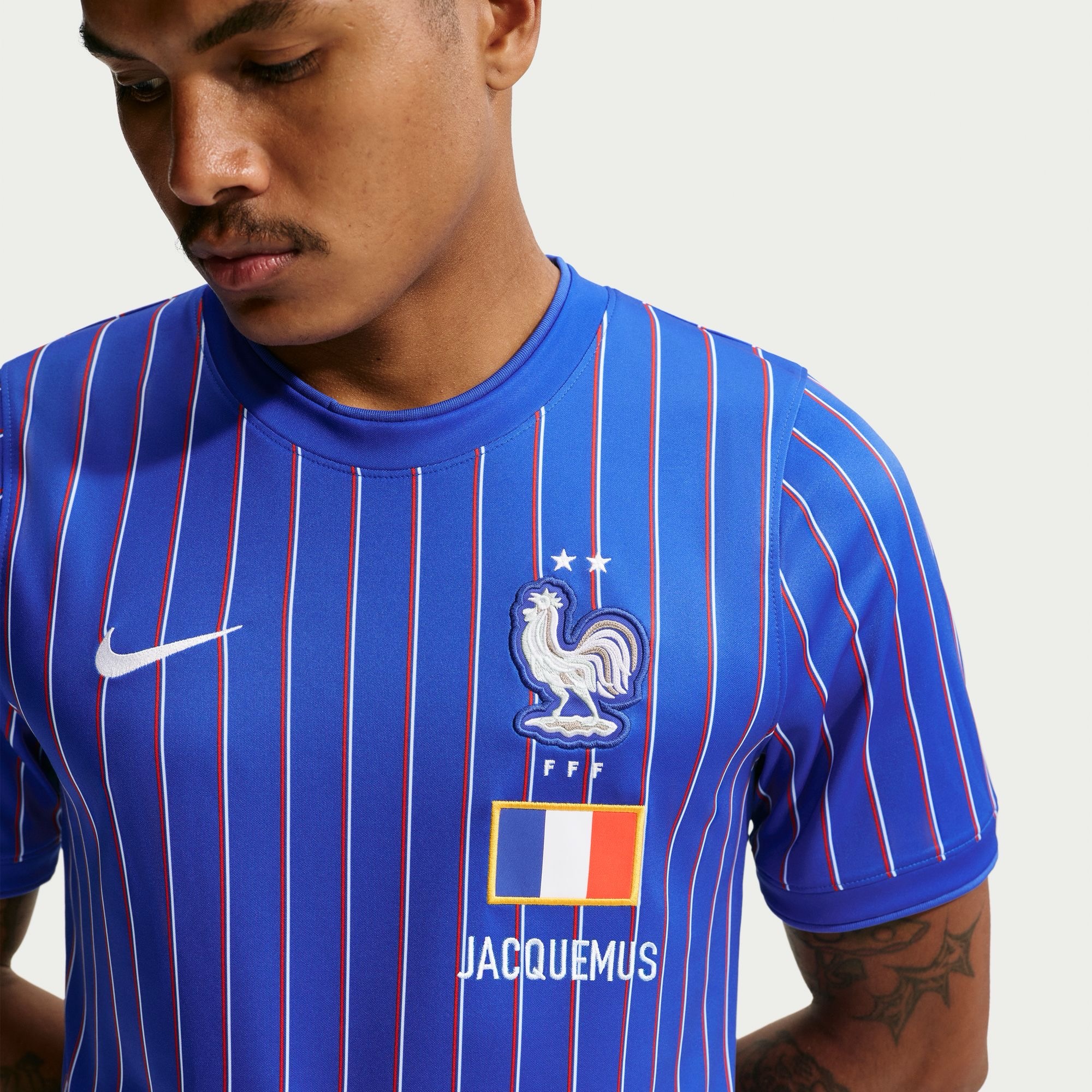 France x Jacquemus Pre-Match Jersey. Available now at Nike Orchard