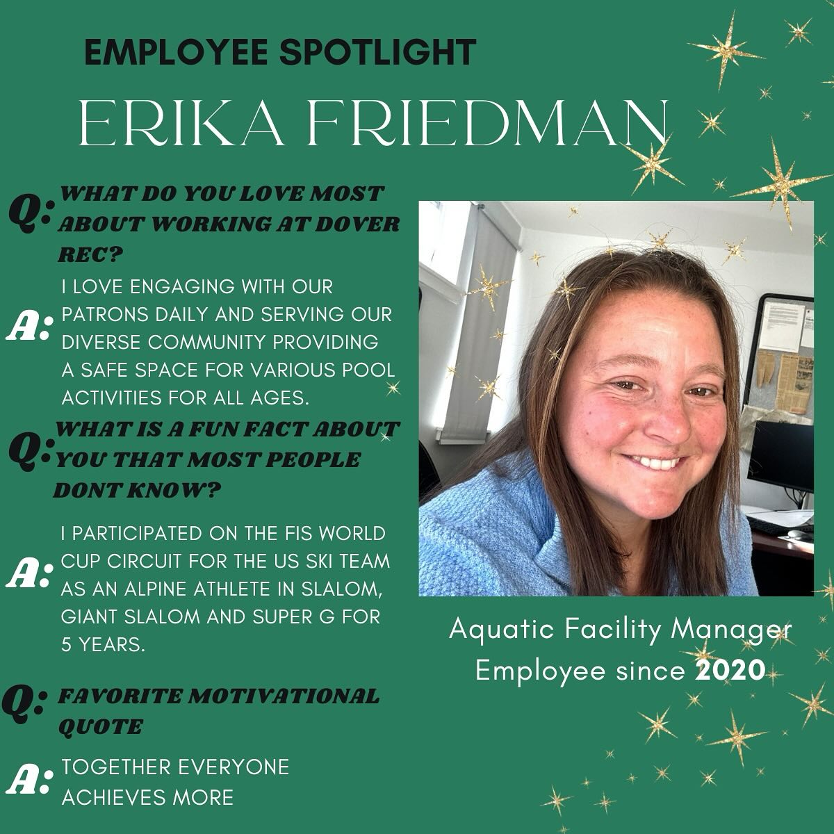 🌊 Employee Spotlight 🌊... - Dover NH Recreation Department | Facebook