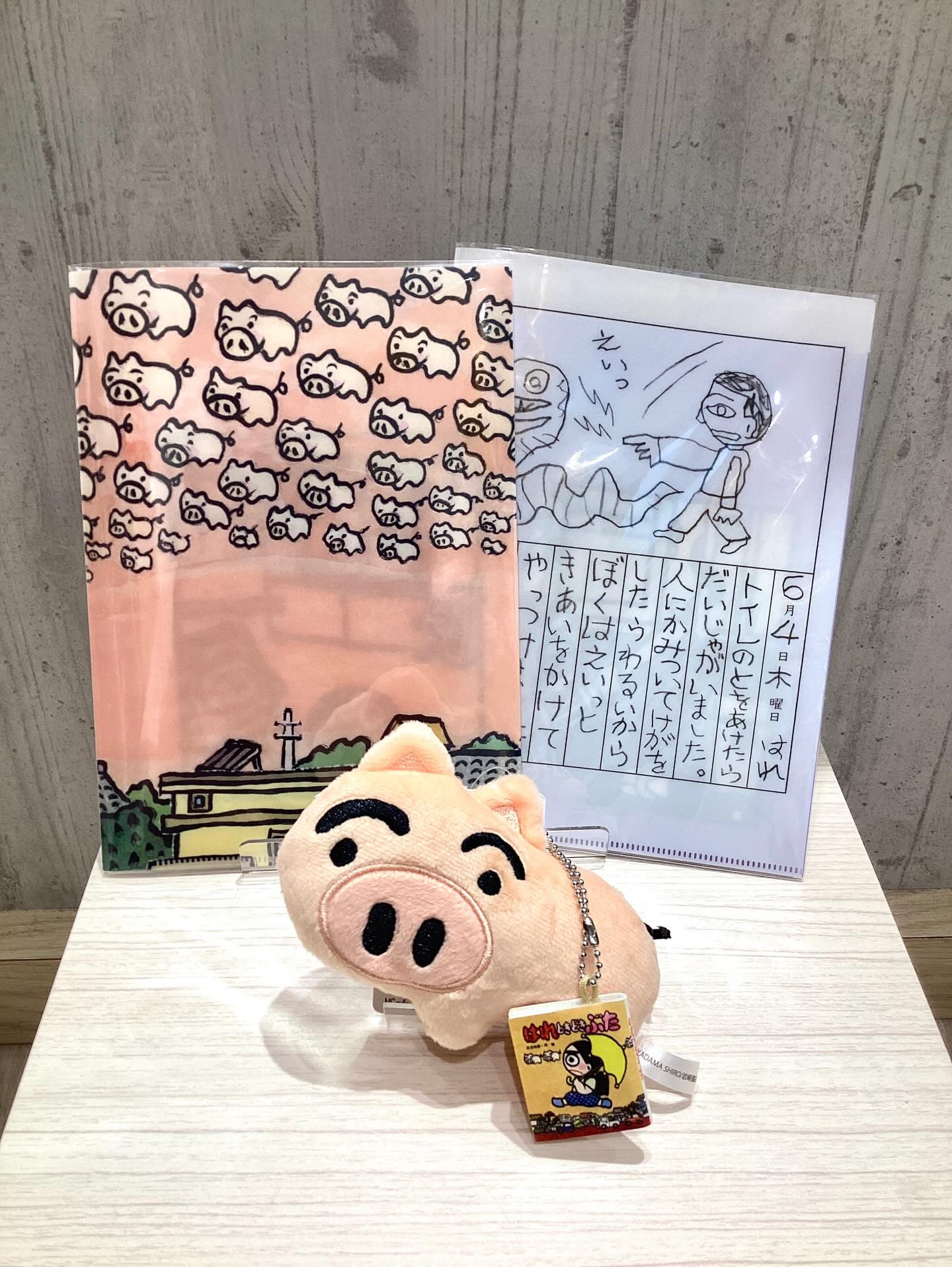 オススメ✨『はれときどきぶた』の本型チャーム付きマスコット&A5 